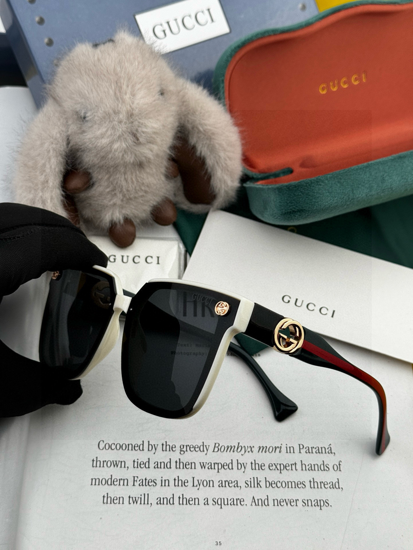 🔺 【GUCCI】2025开春新款 潮流爆款 时尚方框太阳镜 高品质 佩戴舒适 网红潮款墨镜 型号：G1