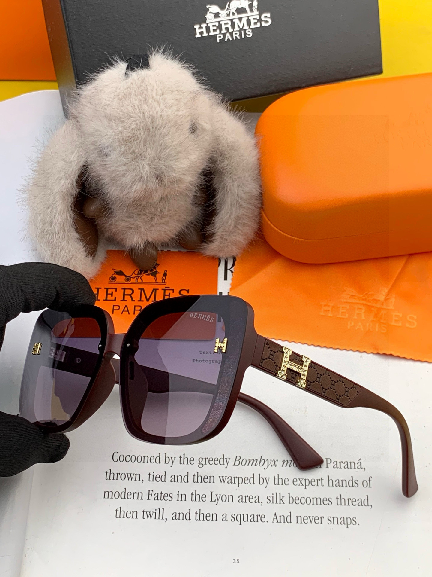 【TR偏光系列】爱马仕 经典的方框设计，不挑脸型，无论搭配大衣还是连衣裙都非常显气质尼龙偏光镜片预防紫外