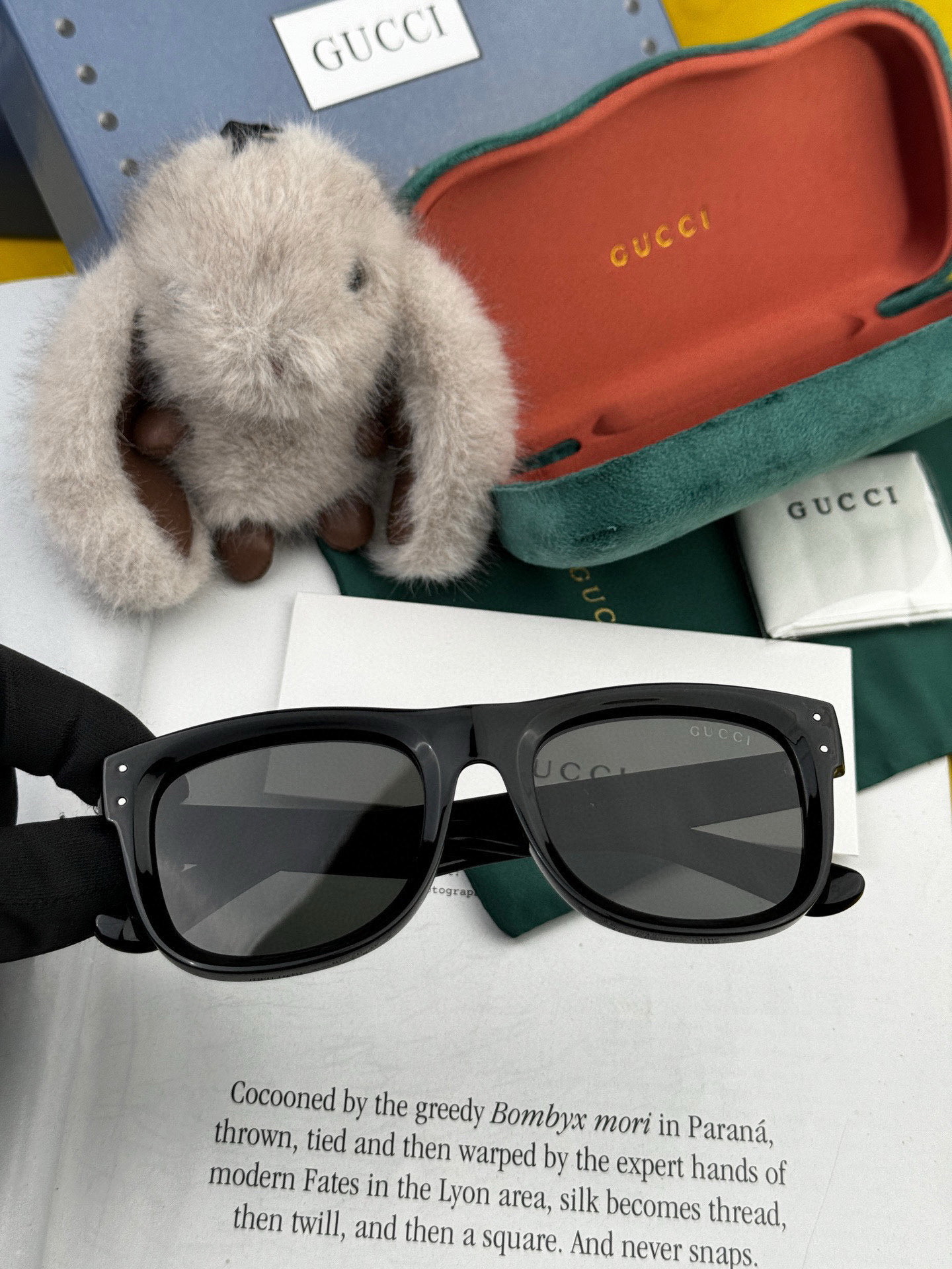 🔺 【GUCCI】2025开春新款 潮流爆款 时尚方框偏光太阳镜 高品质 佩戴舒适 网红潮款墨镜 型号：