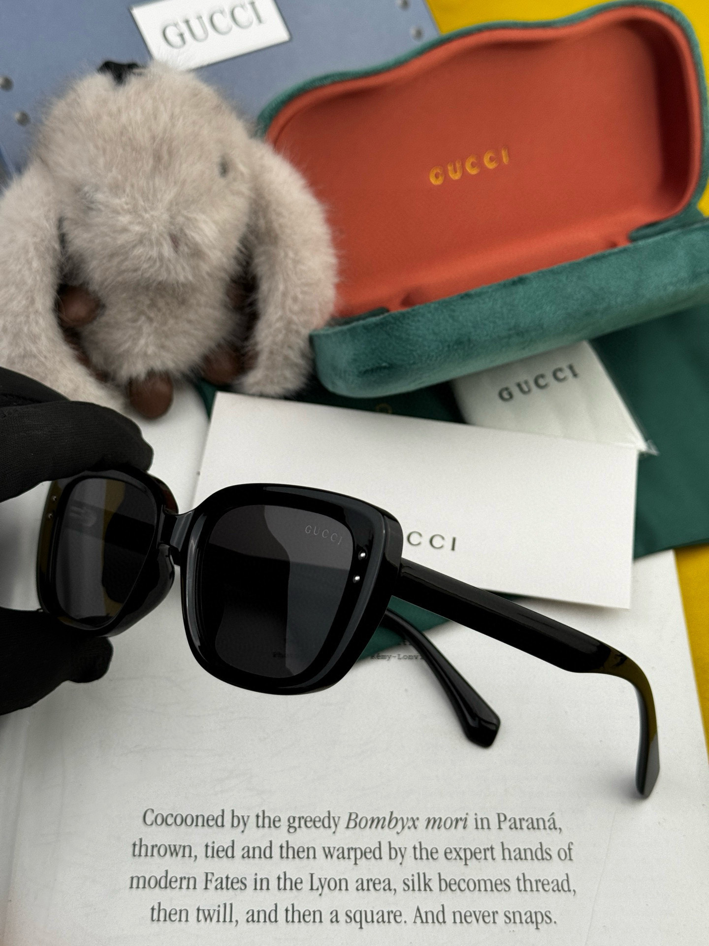 🔺 【GUCCI】2025开春新款 潮流爆款 时尚方框偏光太阳镜 高品质 佩戴舒适 网红潮款墨镜 型号：