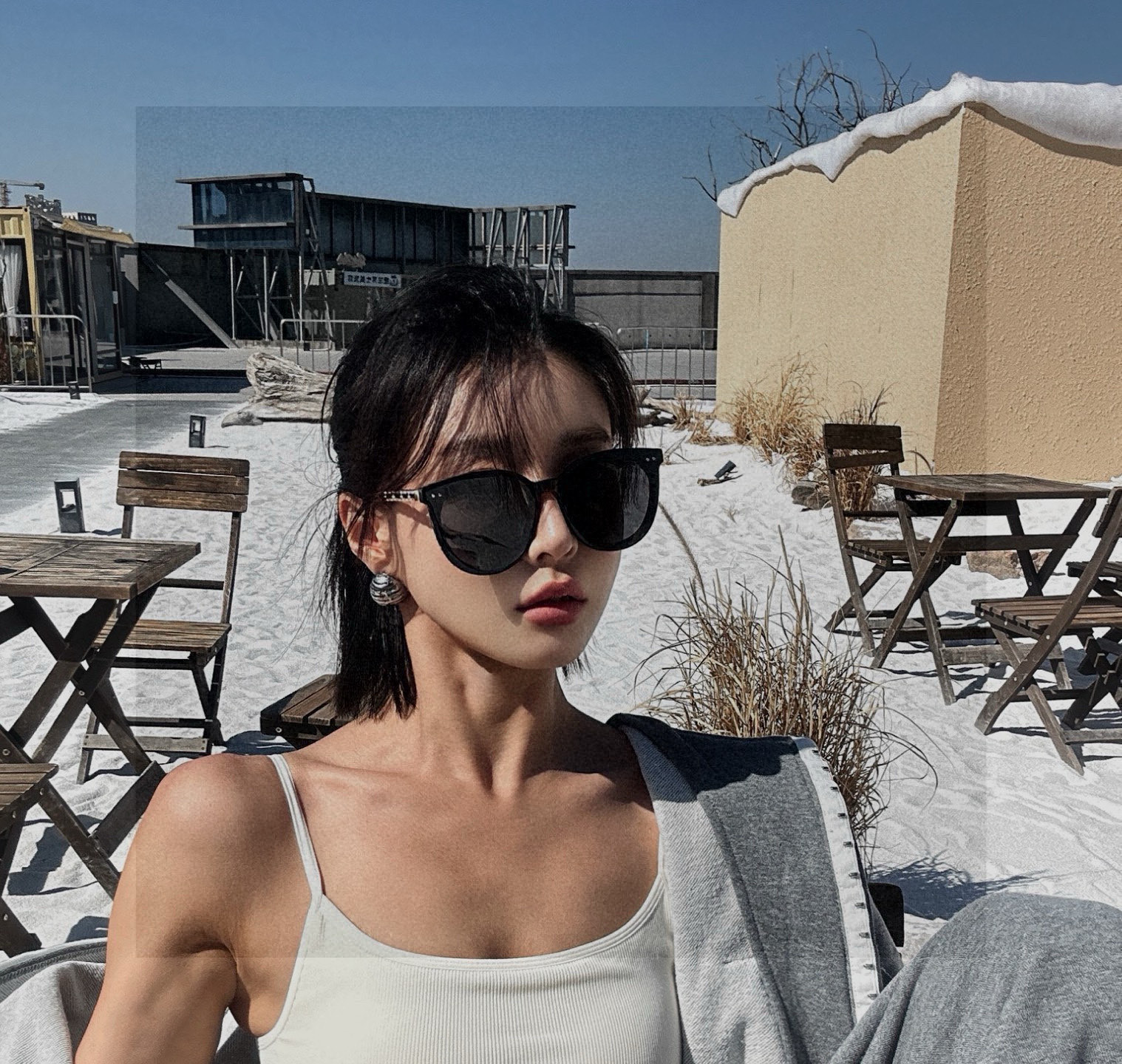 香奈儿2025 开春新款大框太阳镜男女同款 😎 爆款大框尼龙太阳镜 超逼格超酷 镜腿品牌设计感强 nic