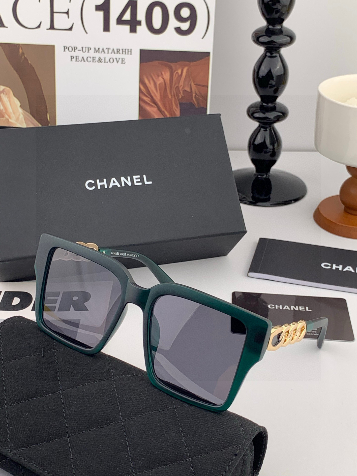 🎊。Chane✨新款女装太阳眼镜 镜腿高档 香奈儿专属LOGO使眼镜更具有国际大牌范 ☺️😘工艺精湛 高