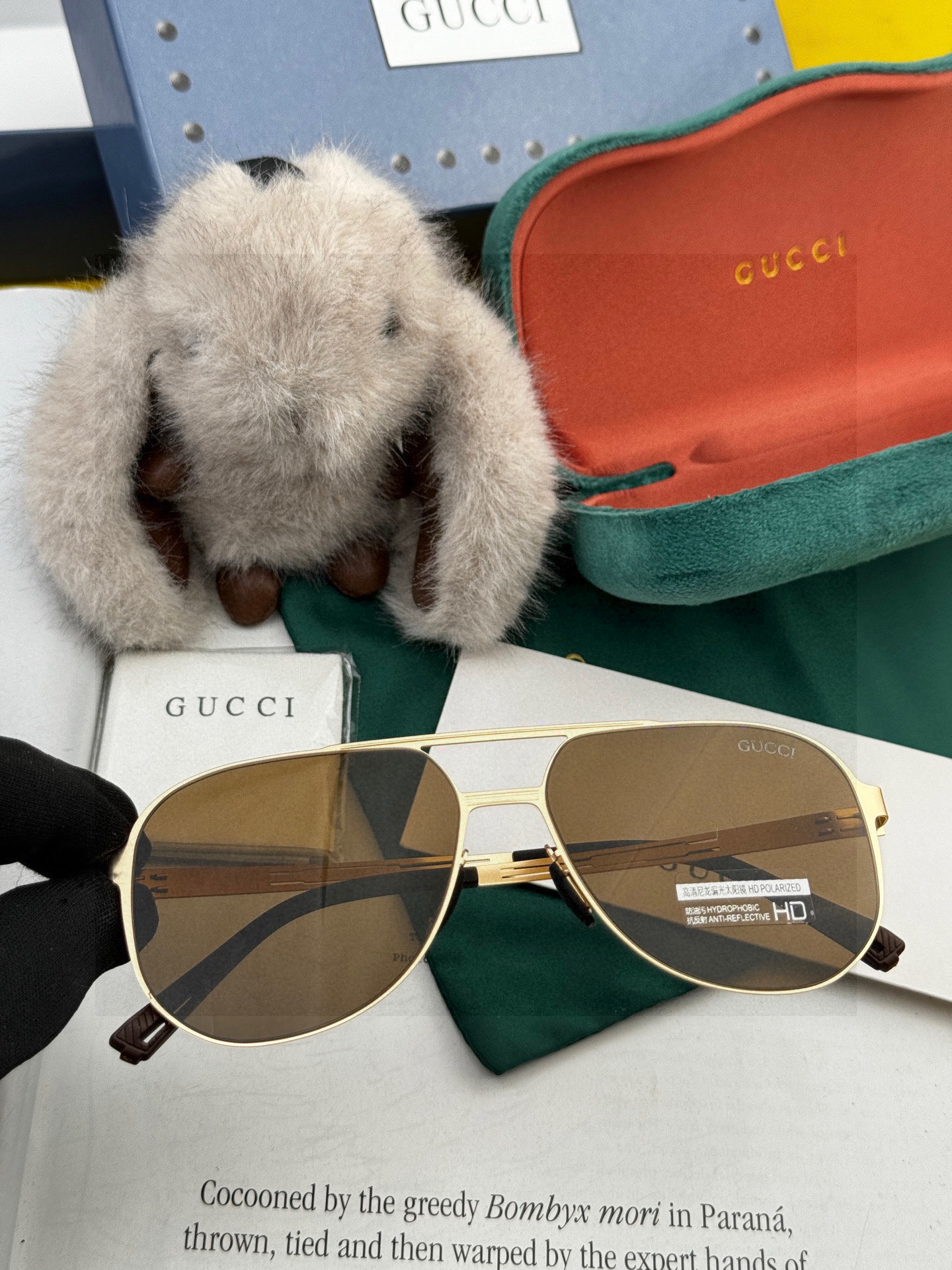 GUCC* 2025 新款男女情侣款太阳iP电镀永不褪色 卖点：超轻超有弹性整幅眼镜无螺丝重要的是压不坏