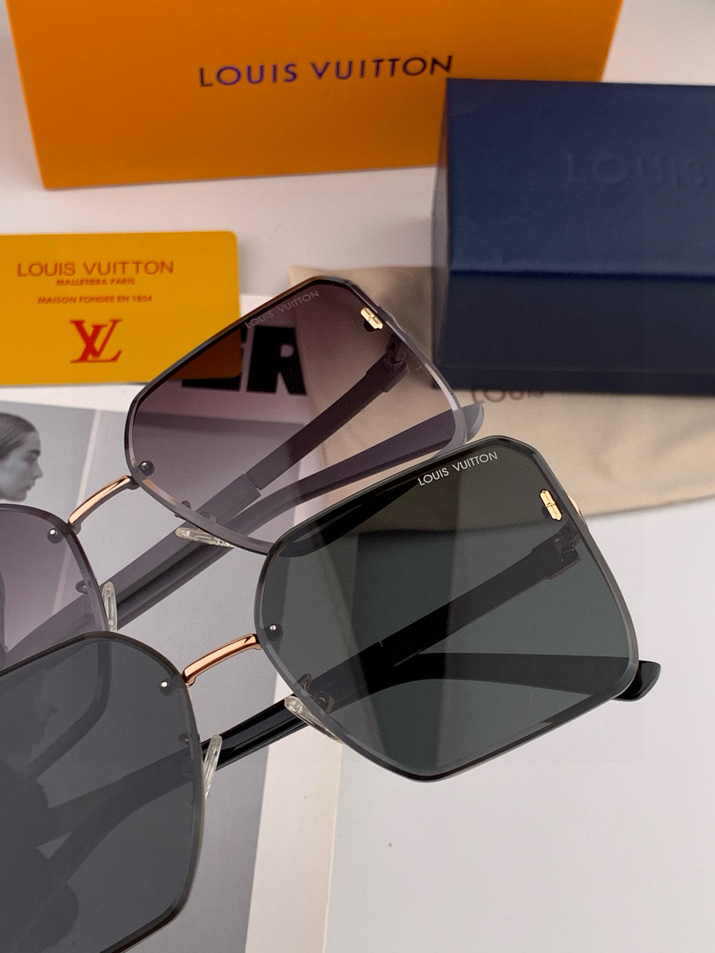 【TR尼龙偏光系列】lv大框太阳镜墨镜经典的方框设计，不挑脸型，无论搭配大衣还是连衣裙都非常显气质尼龙偏