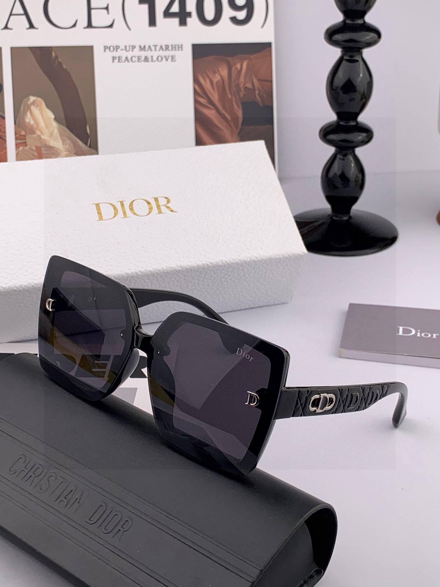 🔺 【DIOR-迪奥】2025开春新款 潮流爆款 时尚方框太阳镜 高品质 佩戴舒适 网红潮款墨镜 型号：