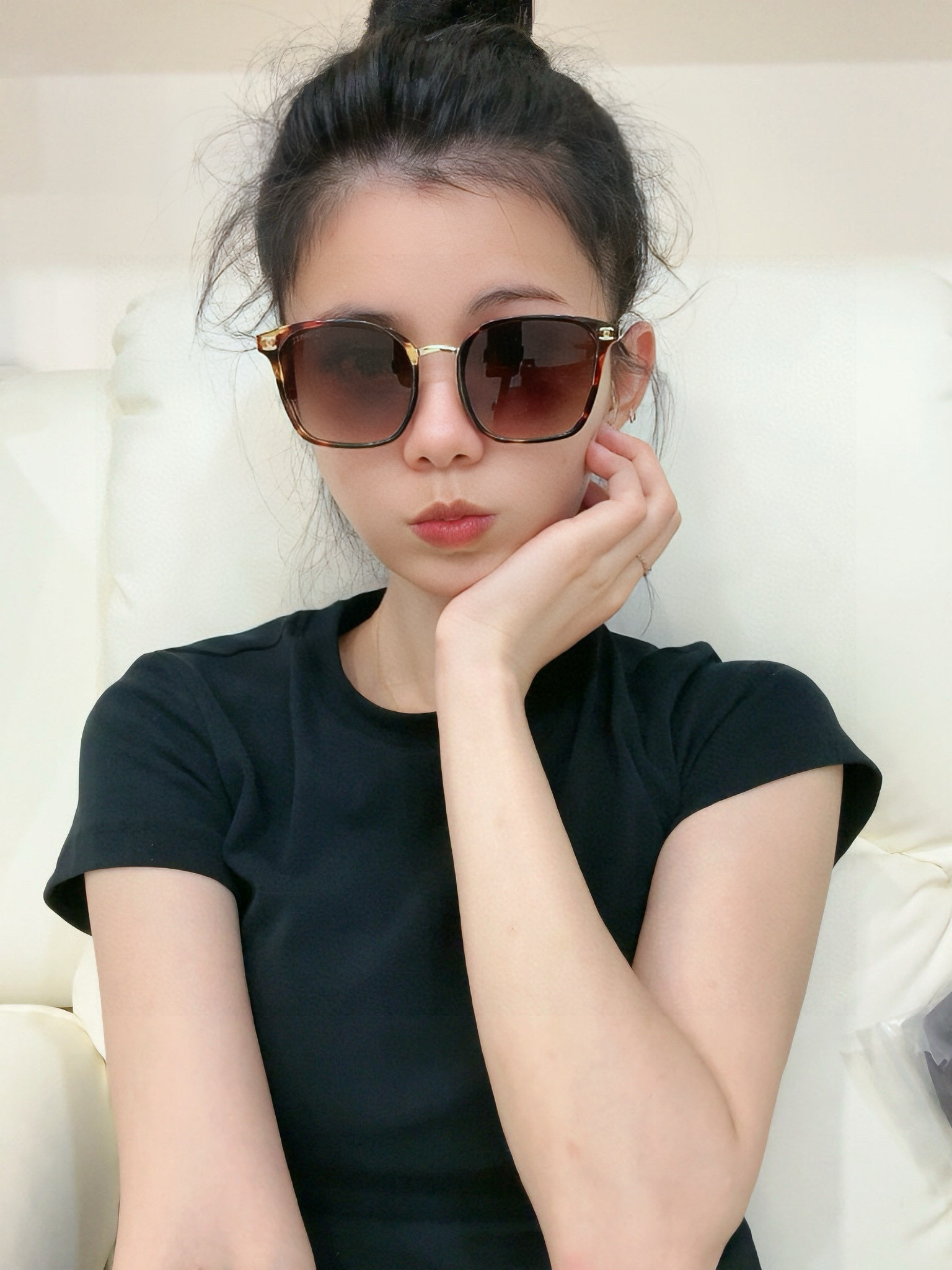 🔺CHANEL🔻2025官方早春新款，众多明星同款[色]香奈儿‼️‼️新款大框墨镜 ，🌈🌈宝丽来超清太阳