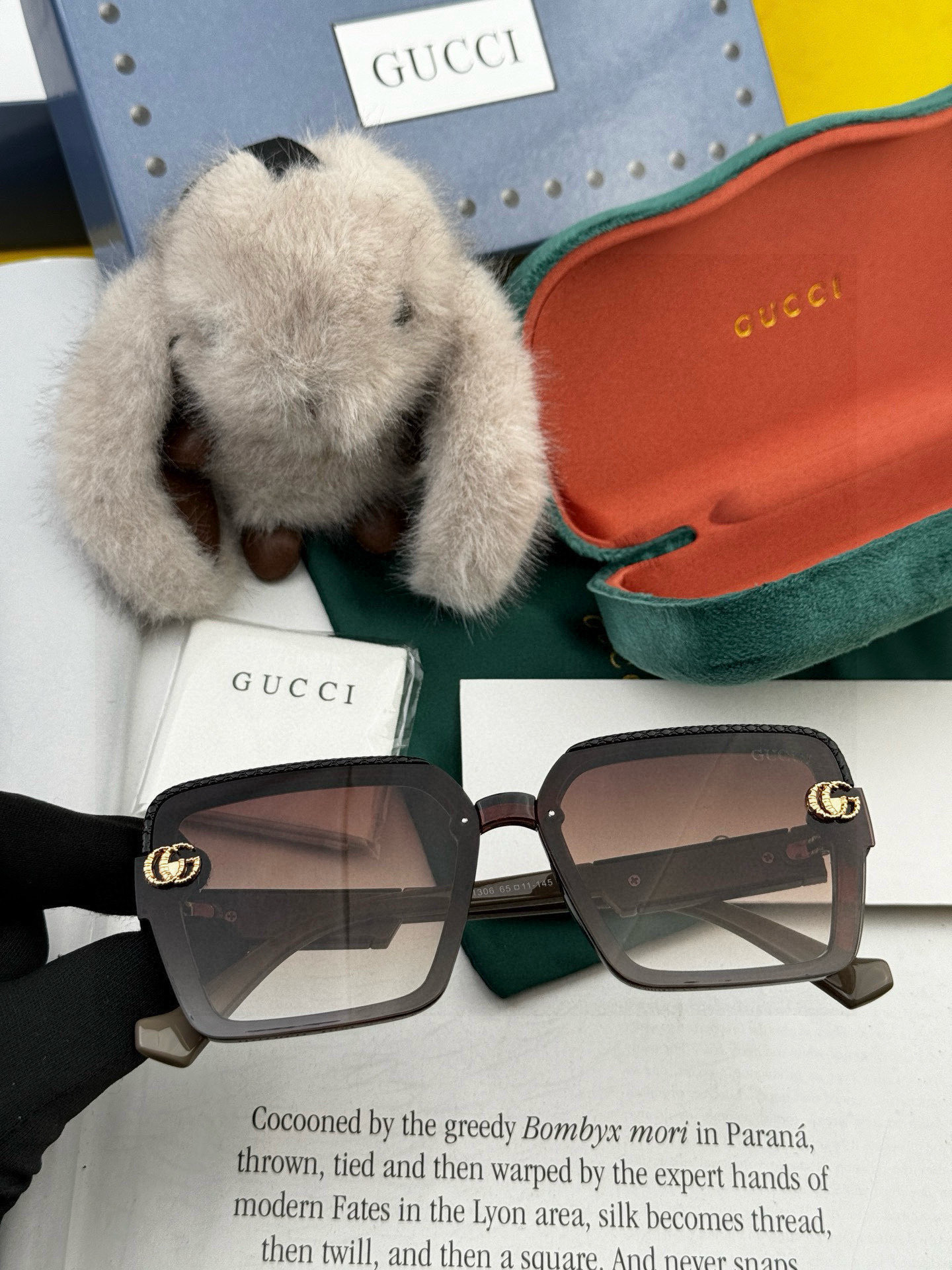 🔺 【GUCCI】2025开春新款 潮流爆款 时尚方框太阳镜 高品质 佩戴舒适 网红潮款墨镜 型号：G6