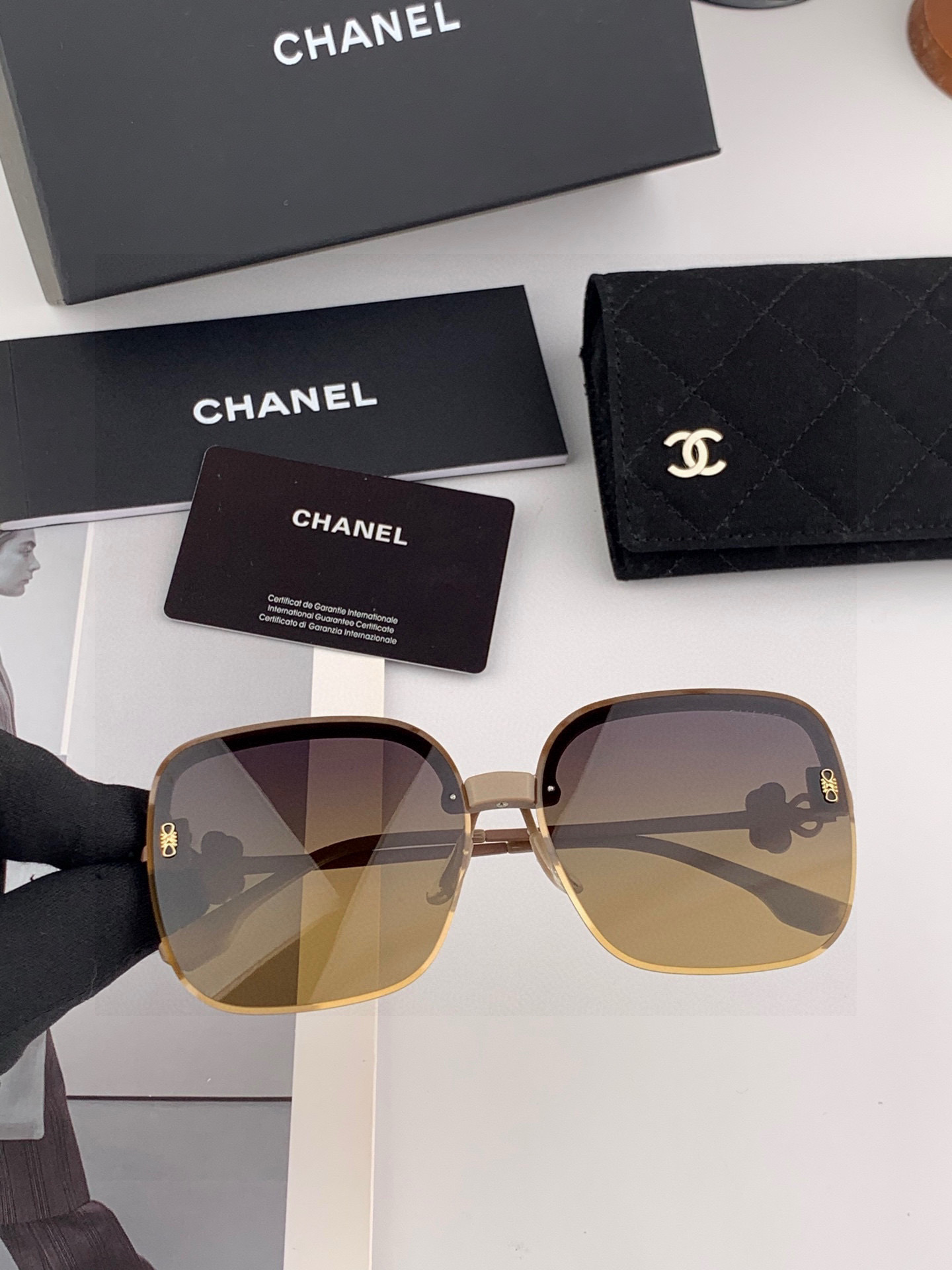 🔺 【香奈儿-尼龙偏光太阳镜】2025开春新款 潮流爆款 时尚圆框偏光太阳镜 高品质 佩戴舒适 网红潮款