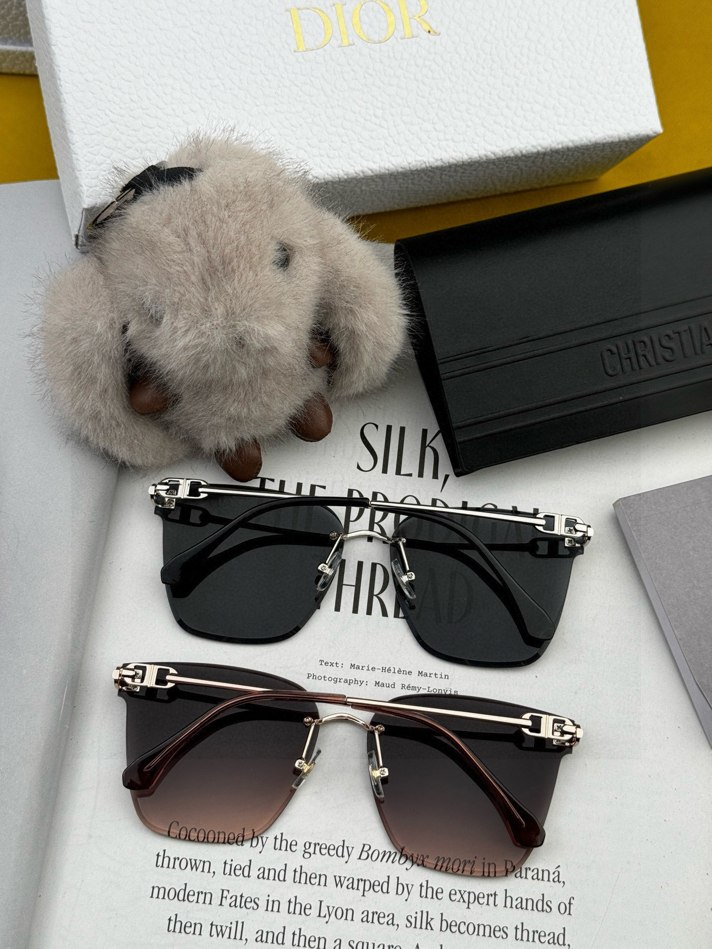 【尼龙偏光系列】DIOR无框太阳镜墨多边形设计，不挑脸型，无论搭配大衣还是连衣裙都非常显气质尼龙偏光镜片