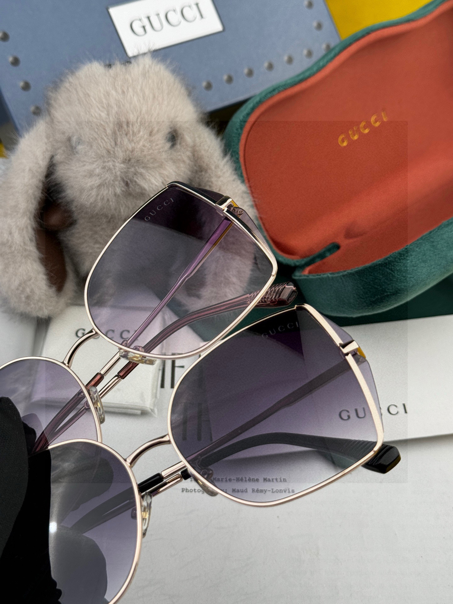 【尼龙偏光系列】GUCCI无框太阳镜墨多边形设计，不挑脸型，无论搭配大衣还是连衣裙都非常显气质尼龙偏光镜