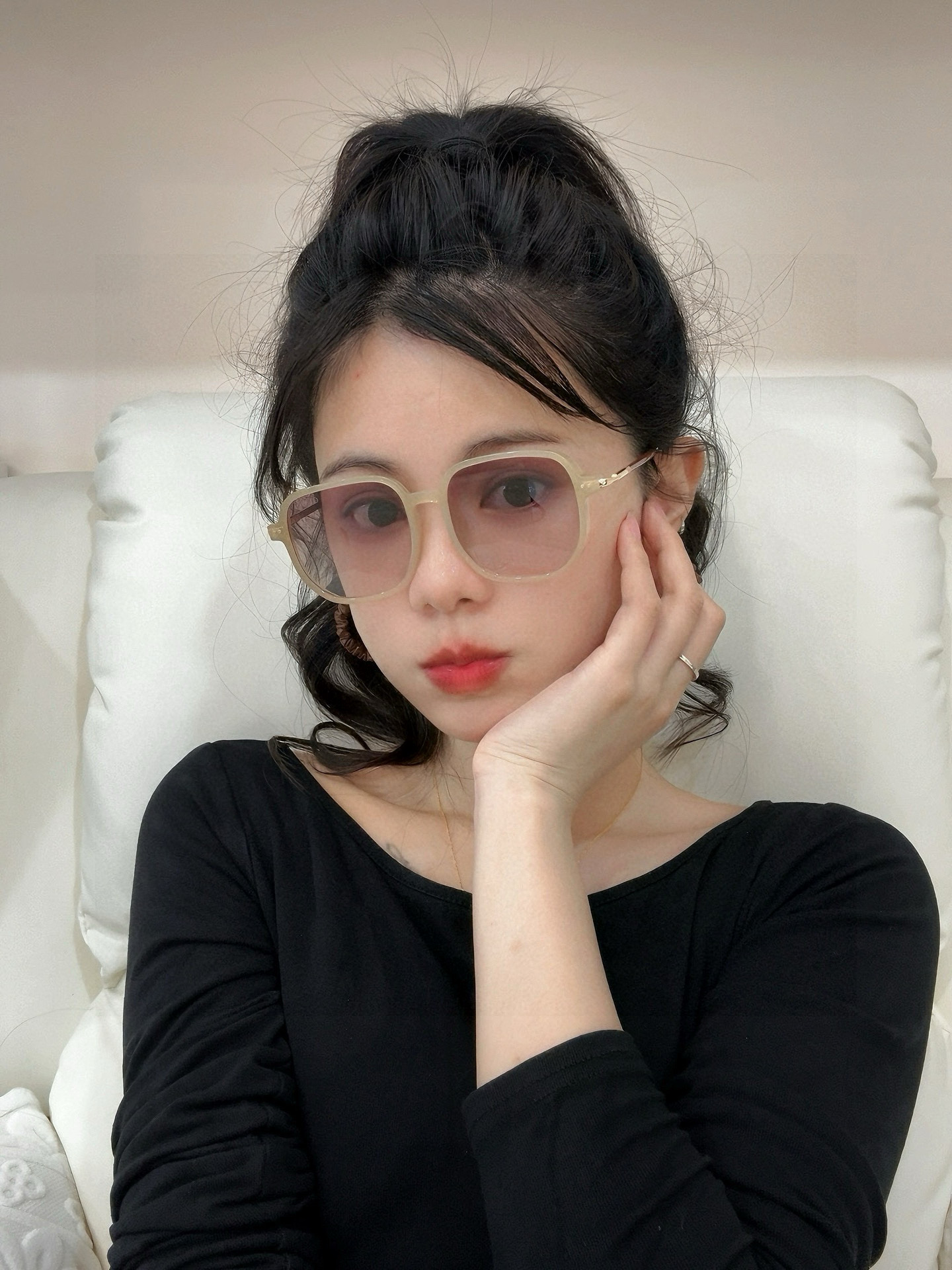 【TR偏光系列】Gucci 经典的方框设计，不挑脸型，无论搭配大衣还是连衣裙都非常显气质尼龙偏光镜片预防