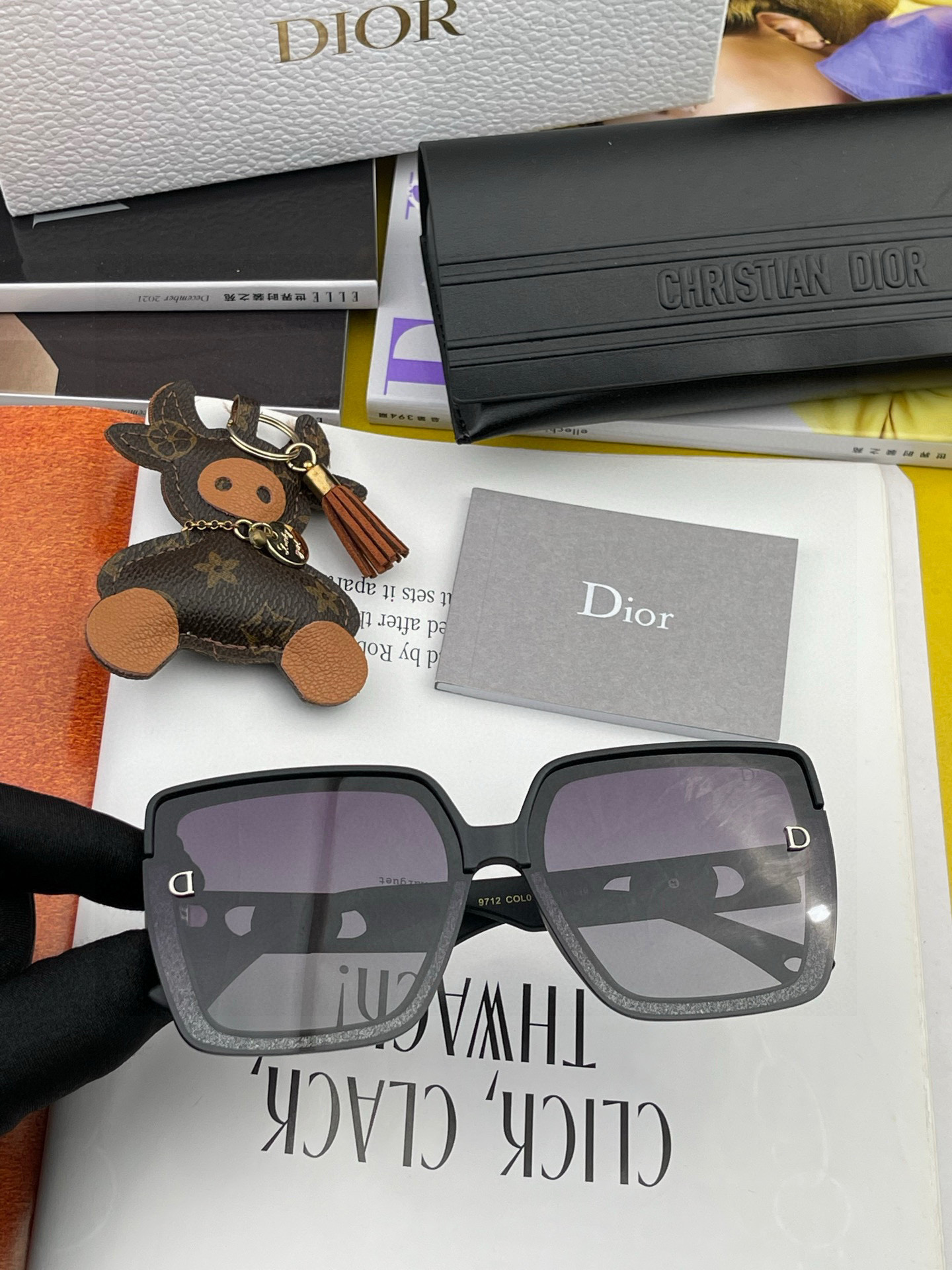 🔺 【DIOR-迪奥】2025开春新款 潮流爆款 时尚方框偏光太阳镜 高品质 佩戴舒适 网红潮款墨镜 女