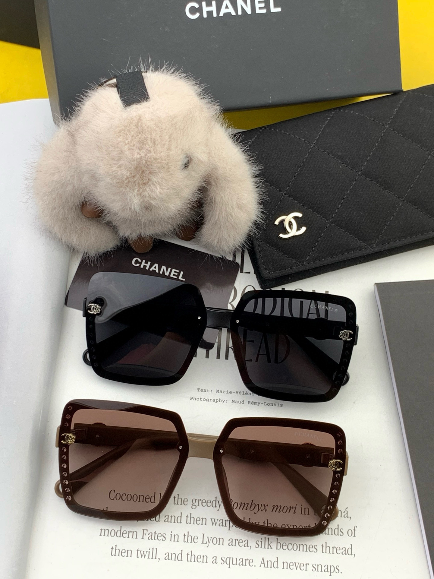 【CHANEL】香奈儿 2025新款潮流爆款 时尚方框太阳镜 佩戴舒适 网红潮款墨镜 女士高清加厚偏光太