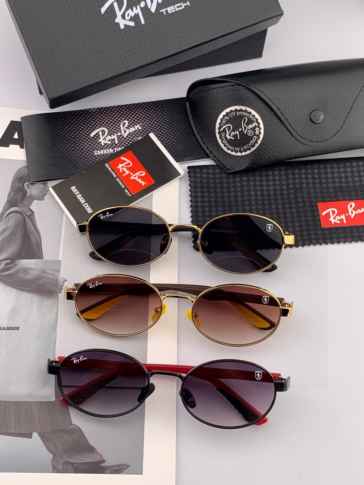 官方同步 品牌:雷朋经典男女士玻璃太阳镜 材质：美国宝丽来高清防爆钢化玻璃镜片 型号：RB8030