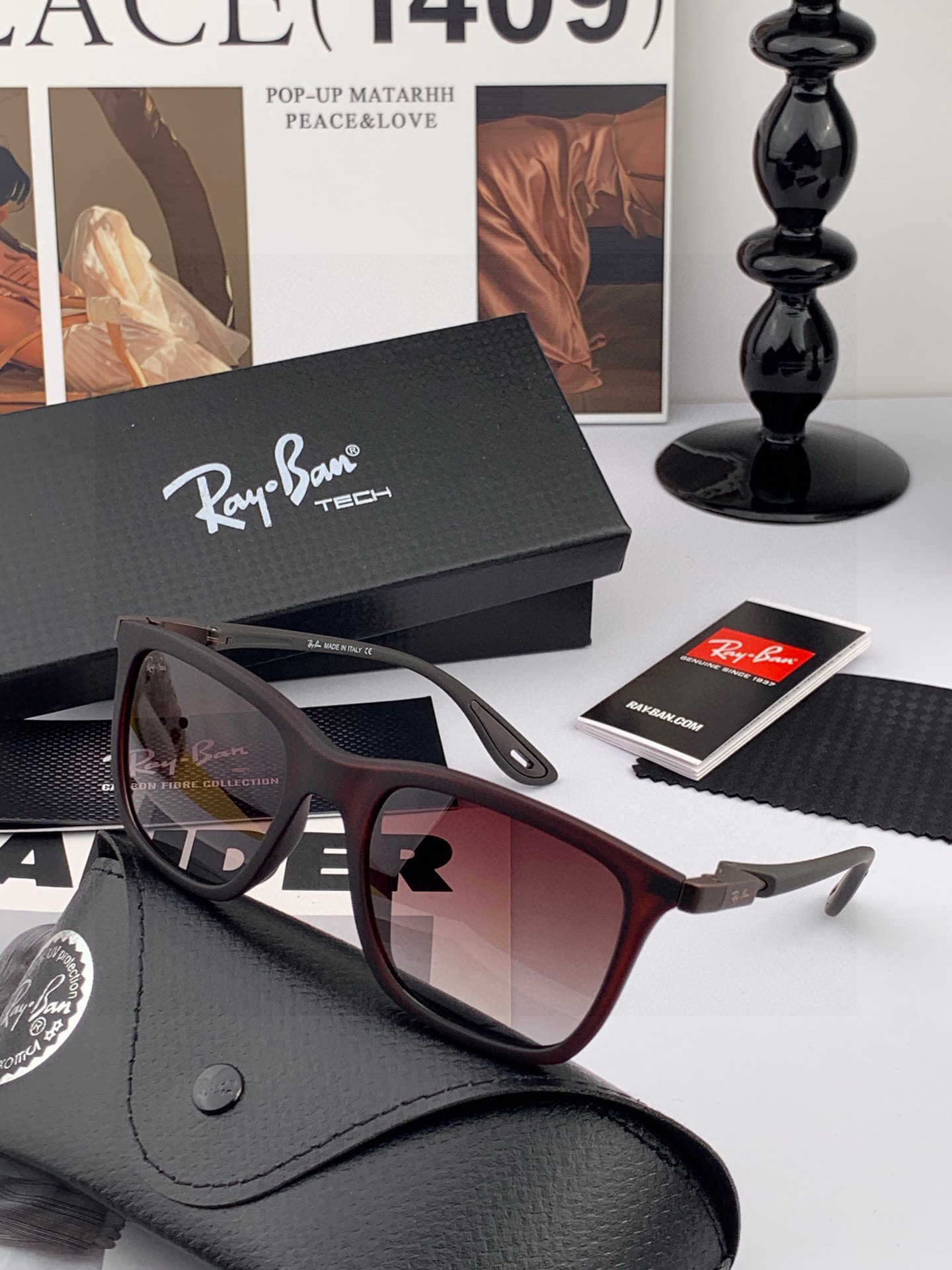 官方同步 品牌:雷朋经典男女士玻璃太阳镜 材质：美国宝丽来高清防爆钢化玻璃镜片 型号：RB3443