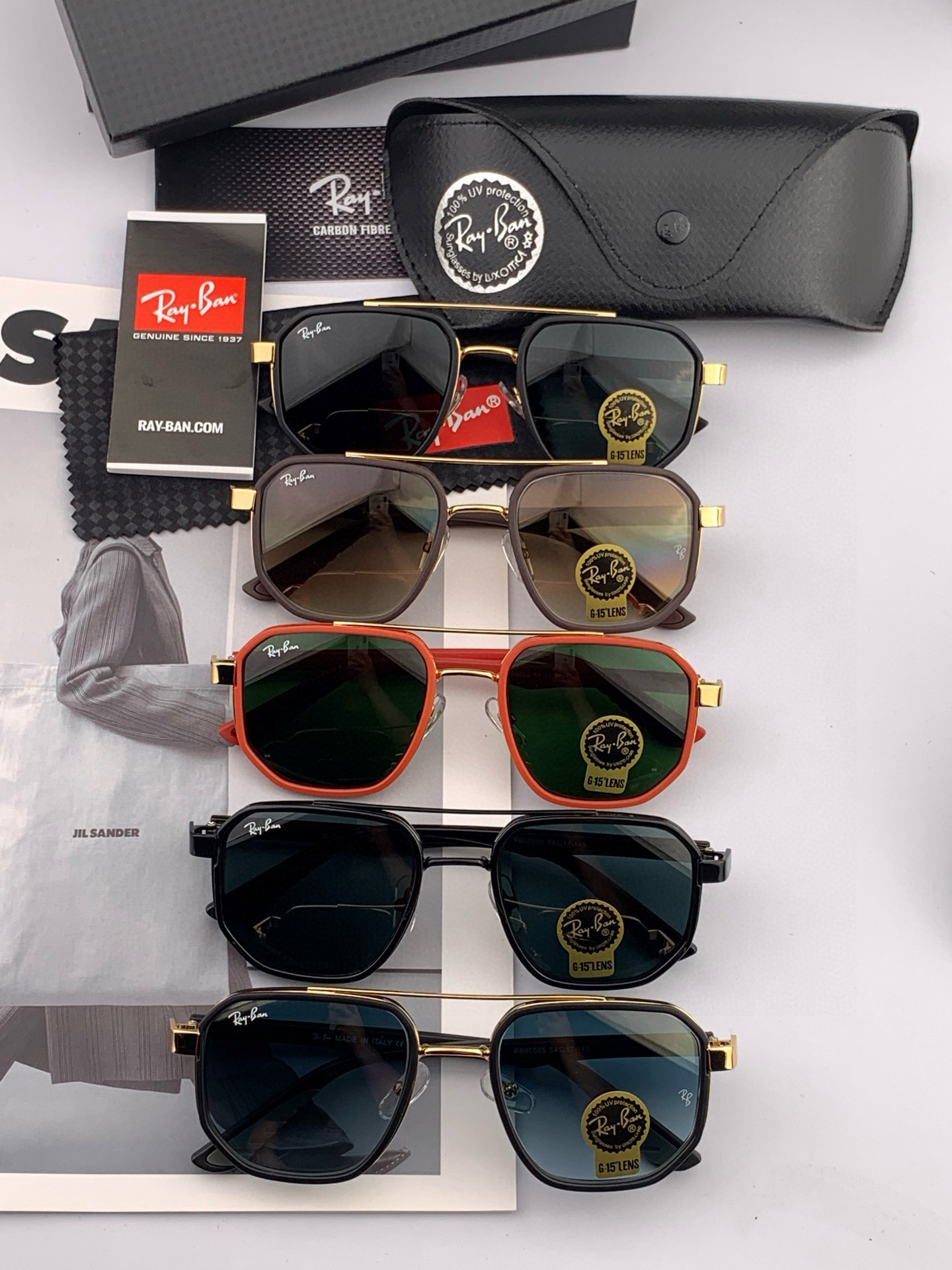 官方同步 品牌:雷朋经典男女士玻璃太阳镜 材质：美国宝丽来高清防爆钢化玻璃镜片 型号：RB59000