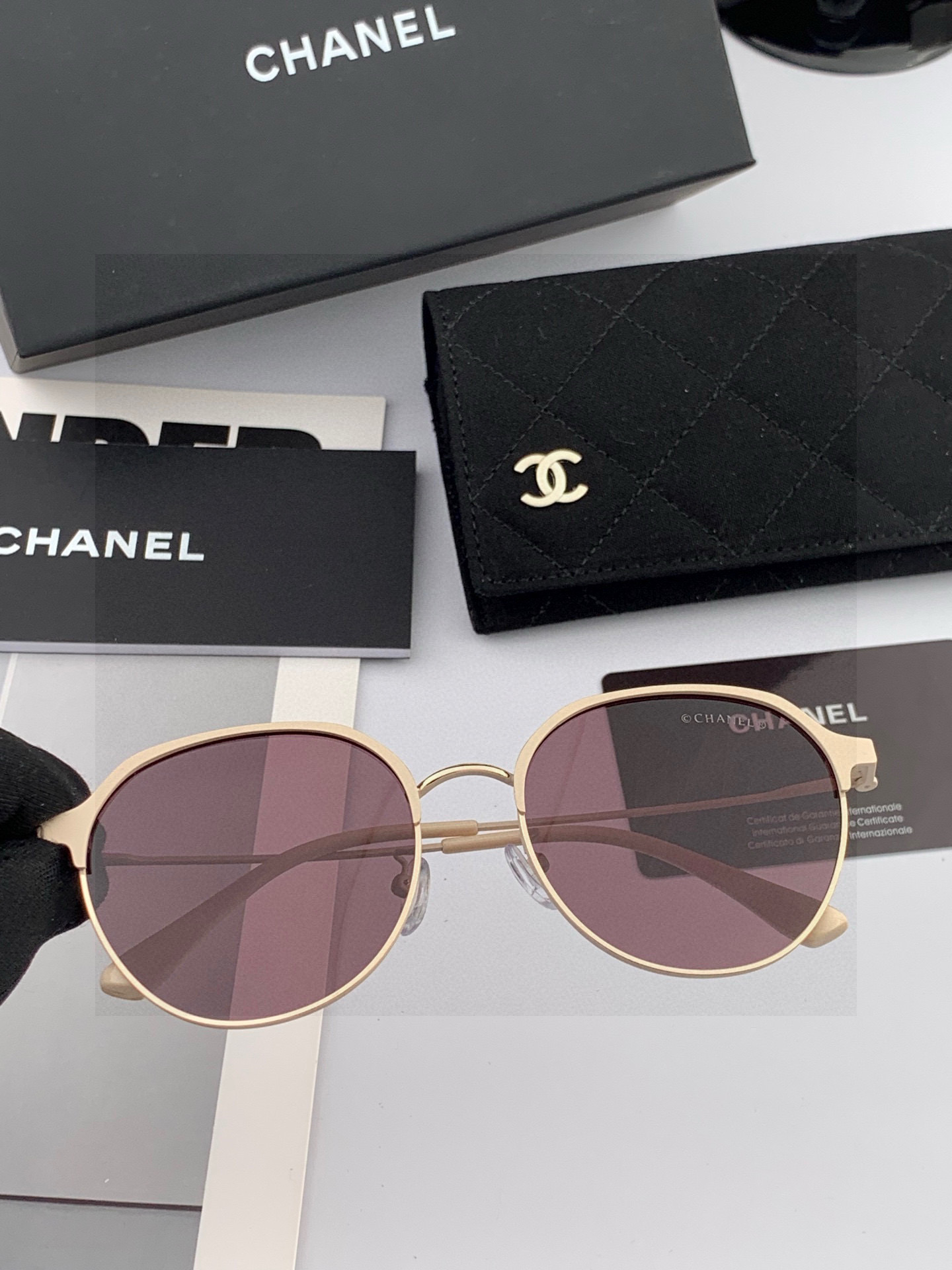 🔺 【香奈儿】2025开春新款 潮流爆款 时尚圆框太阳镜 高品质 佩戴舒适 网红潮款墨镜 女士高清太阳镜