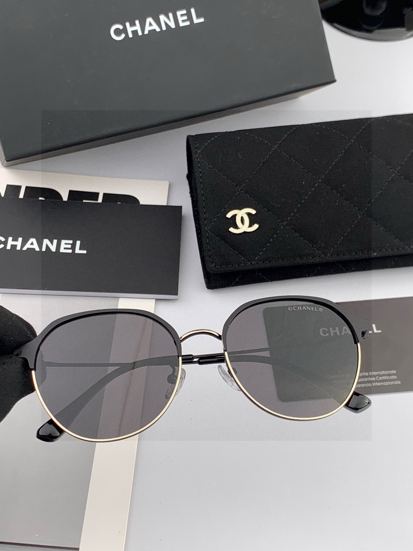 🔺 【香奈儿】2025开春新款 潮流爆款 时尚圆框太阳镜 高品质 佩戴舒适 网红潮款墨镜 女士高清太阳镜