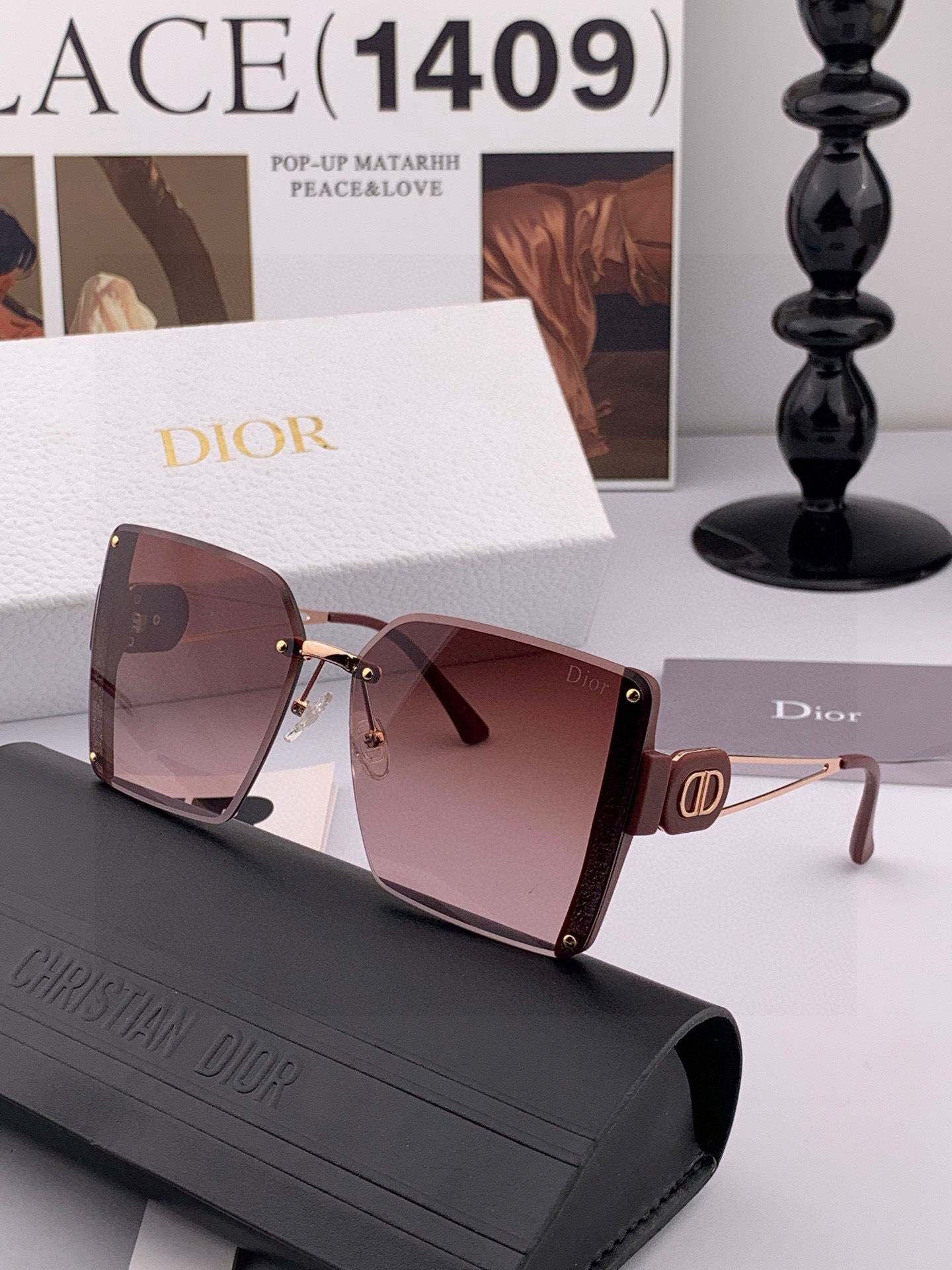 🔺 【DIOR-迪奥】2025开春新款 潮流爆款 时尚方框太阳镜 高品质 佩戴舒适 网红潮款墨镜 型号：