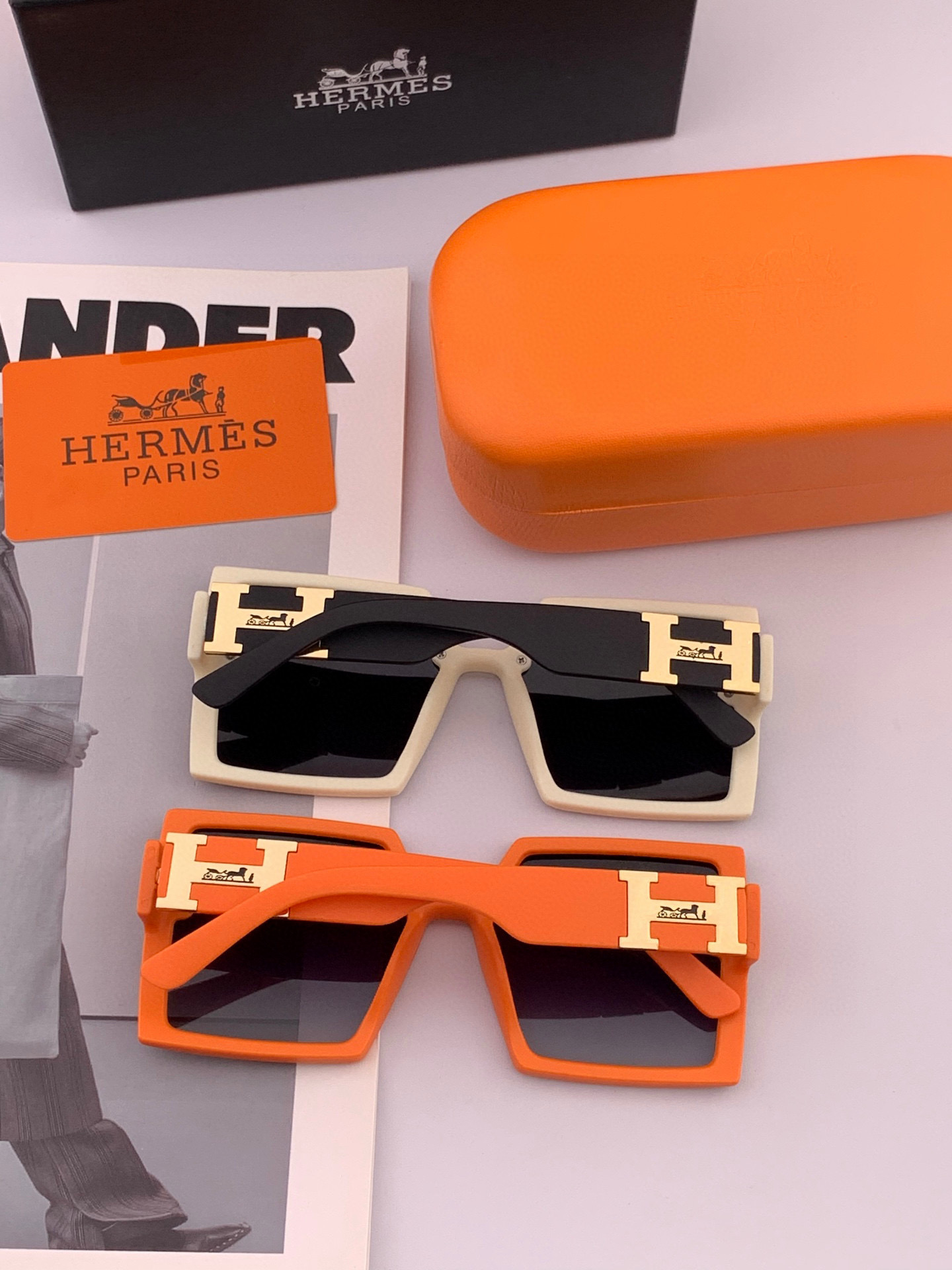 【TR偏光系列】爱马仕 经典的方框设计，不挑脸型，无论搭配大衣还是连衣裙都非常显气质尼龙偏光镜片预防紫外