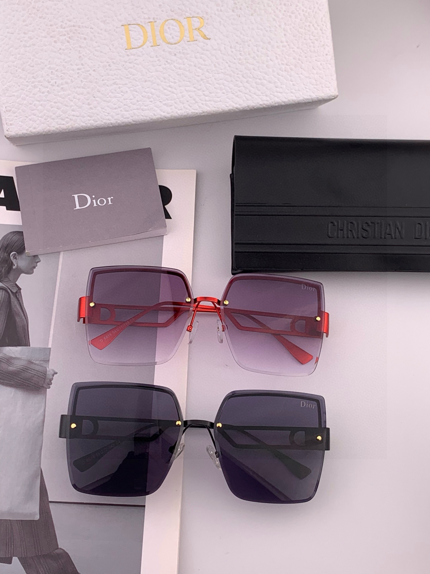 🔺 【DIOR-迪奥】2025开春新款 潮流爆款 时尚方框太阳镜 高品质 佩戴舒适 网红潮款墨镜 型号：