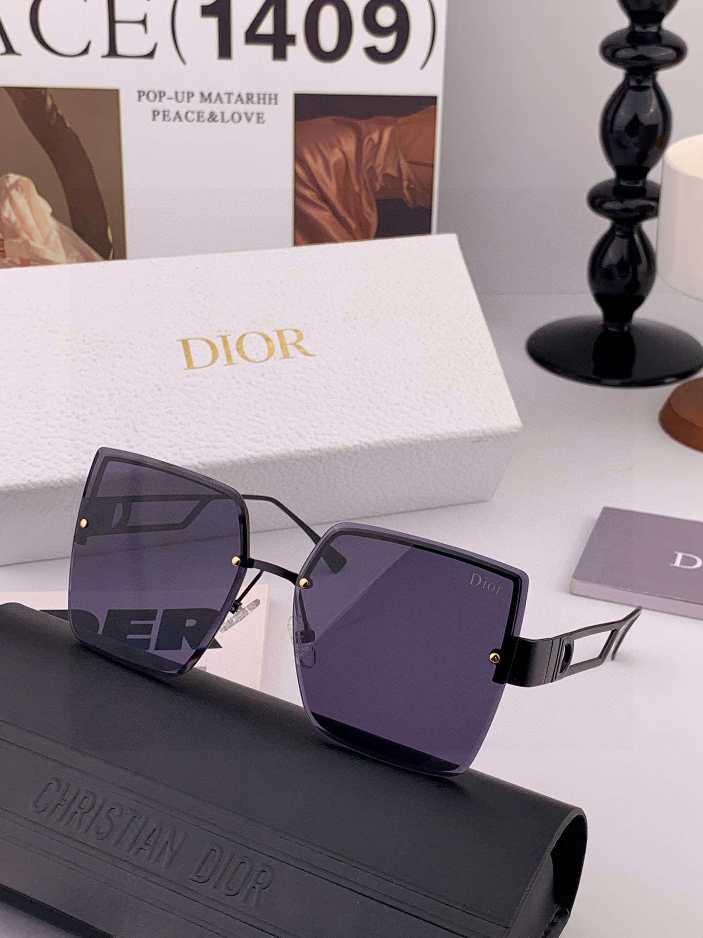 🔺 【DIOR-迪奥】2025开春新款 潮流爆款 时尚方框太阳镜 高品质 佩戴舒适 网红潮款墨镜 型号：