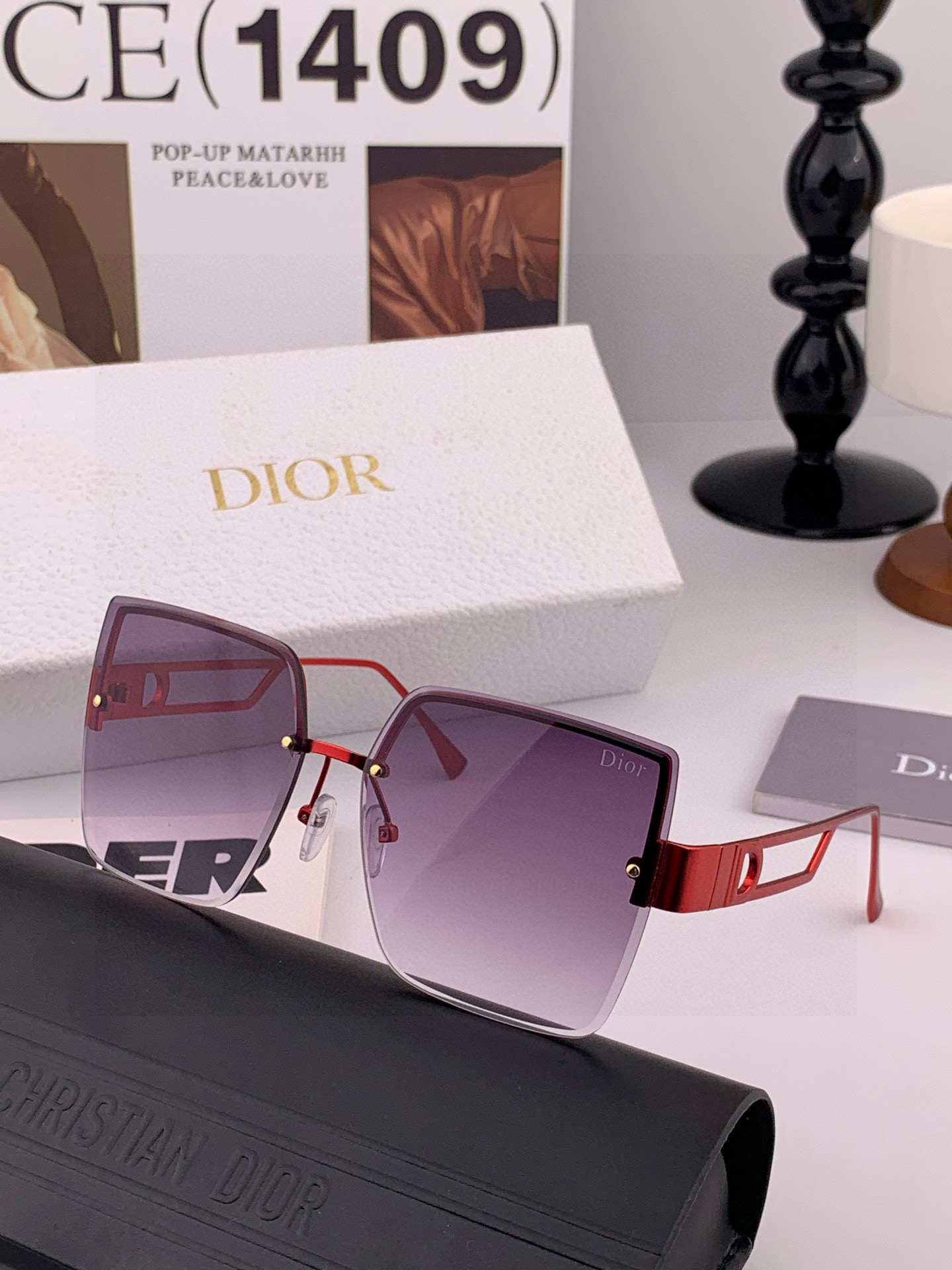 🔺 【DIOR-迪奥】2025开春新款 潮流爆款 时尚方框太阳镜 高品质 佩戴舒适 网红潮款墨镜 型号：