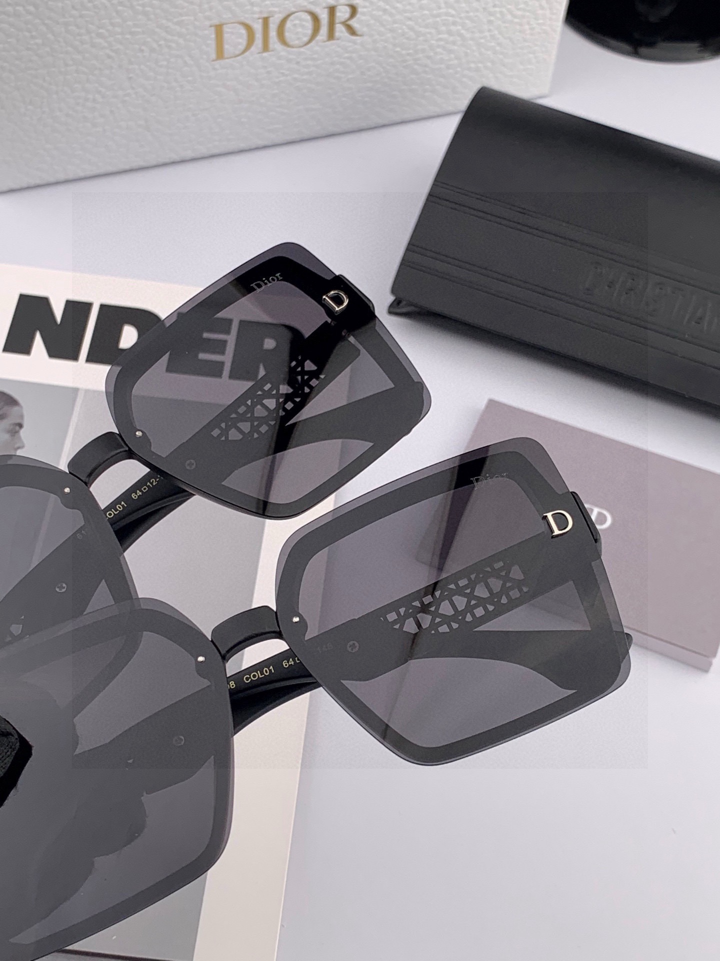 🔺 【DIOR-迪奥】2025开春新款 潮流爆款 时尚方框偏光太阳镜 高品质 佩戴舒适 网红潮款墨镜 女
