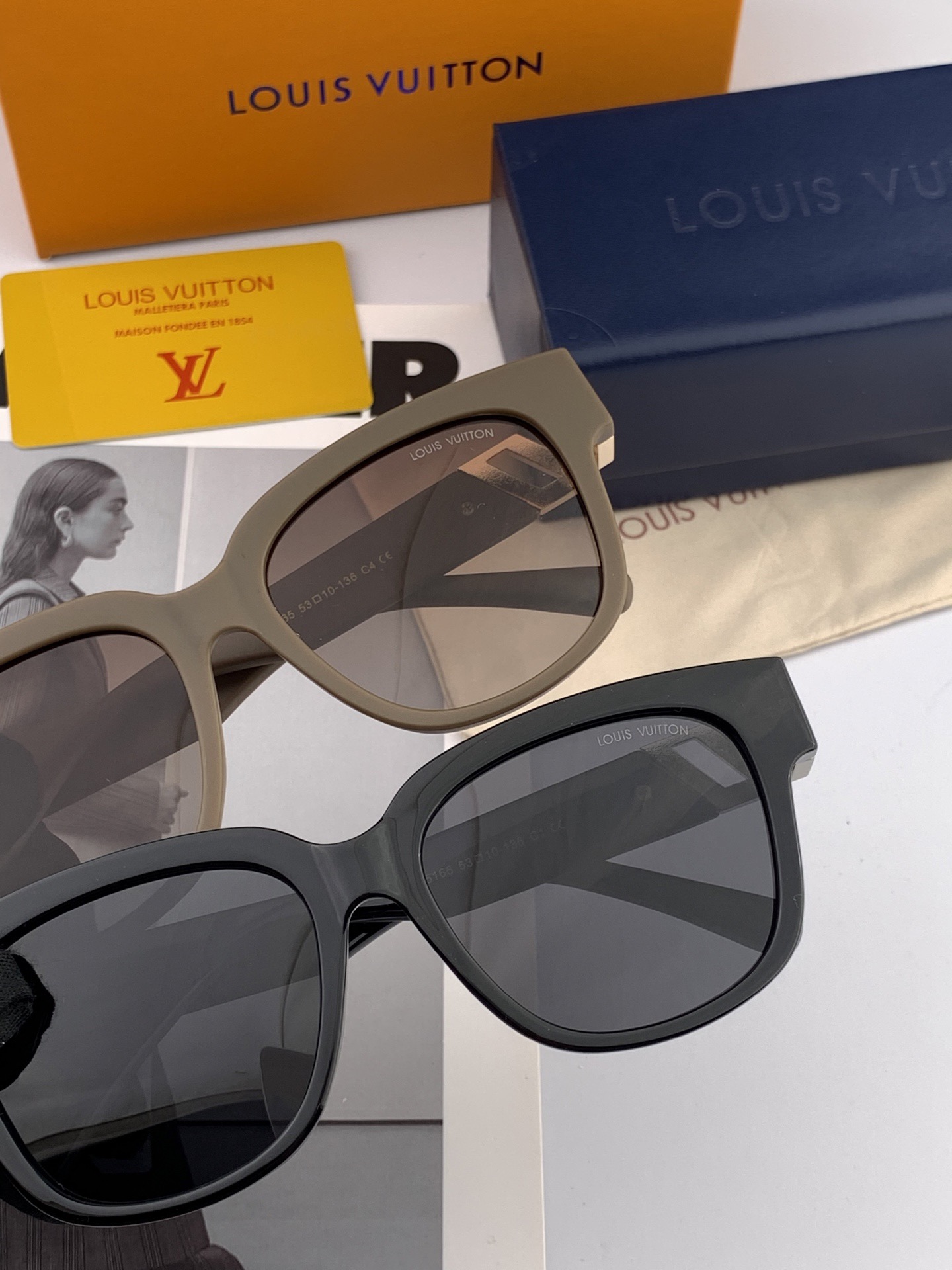 【TR偏光系列】lv大框太阳镜墨镜经典的方框设计，不挑脸型，无论搭配大衣还是连衣裙都非常显气质偏光镜片预