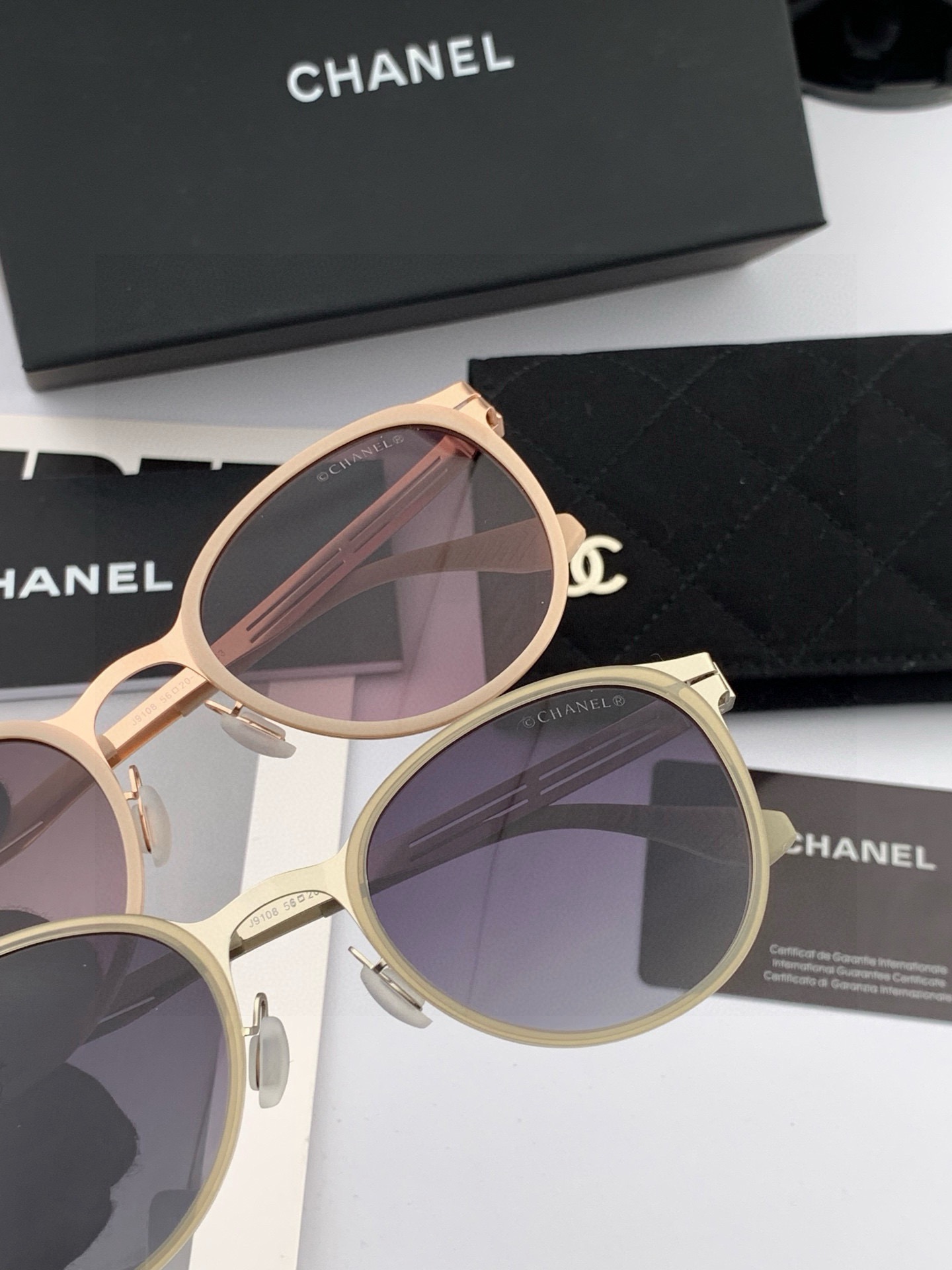 🔺 【香奈儿】2025开春新款 潮流爆款 时尚圆框无螺丝太阳镜 高品质 佩戴舒适 网红潮款墨镜 女士高清
