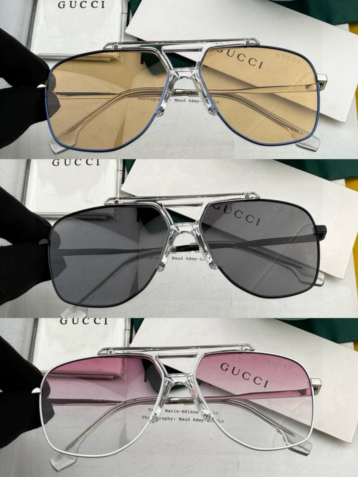 🔺 【GUCCI】2025开春新款 潮流爆款 时尚方框偏光太阳镜 高品质 佩戴舒适 网红潮款墨镜 女士高