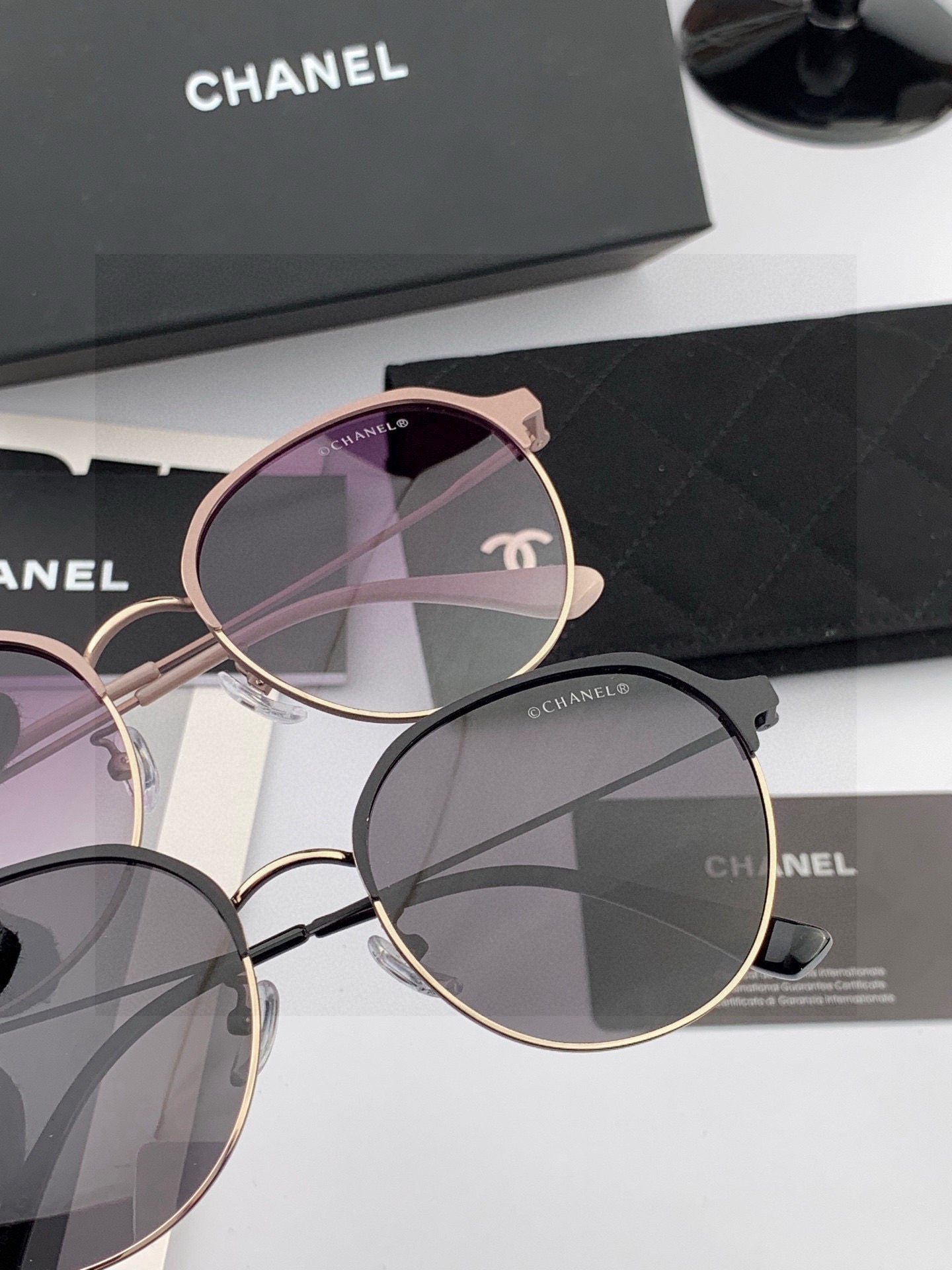 🔺 【香奈儿】2025开春新款 潮流爆款 时尚圆框太阳镜 高品质 佩戴舒适 网红潮款墨镜 女士高清太阳镜