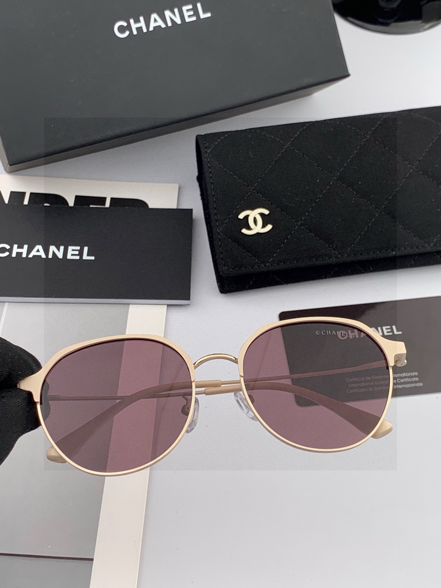 🔺 【香奈儿】2025开春新款 潮流爆款 时尚圆框太阳镜 高品质 佩戴舒适 网红潮款墨镜 女士高清太阳镜