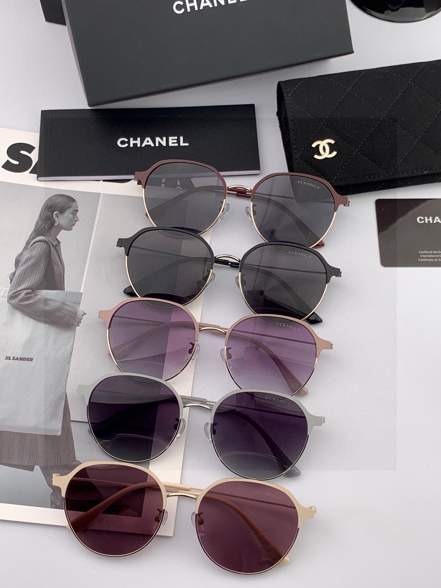 🔺 【香奈儿】2025开春新款 潮流爆款 时尚圆框太阳镜 高品质 佩戴舒适 网红潮款墨镜 女士高清太阳镜