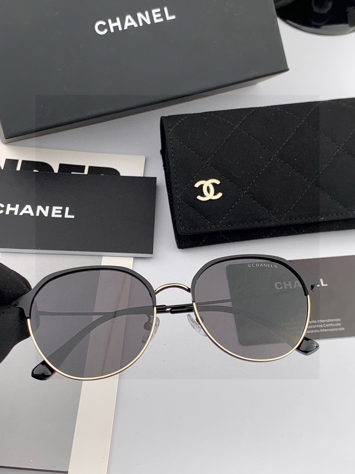 🔺 【香奈儿】2025开春新款 潮流爆款 时尚圆框太阳镜 高品质 佩戴舒适 网红潮款墨镜 女士高清太阳镜
