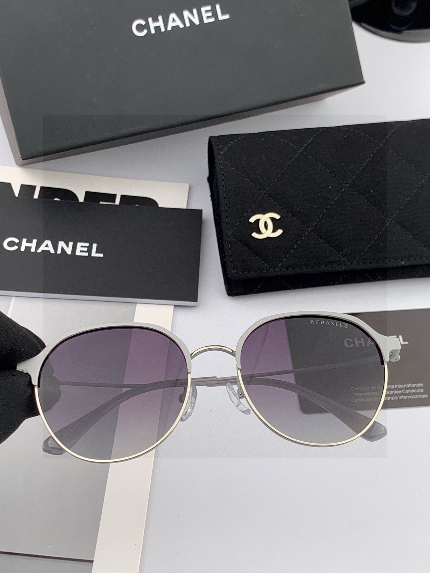 🔺 【香奈儿】2025开春新款 潮流爆款 时尚圆框太阳镜 高品质 佩戴舒适 网红潮款墨镜 女士高清太阳镜