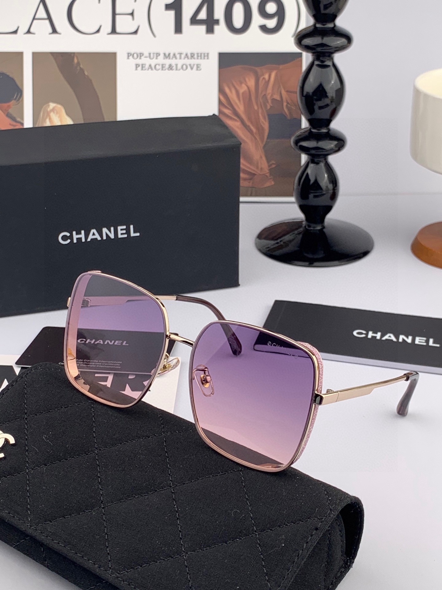 🔺 【香奈儿-尼龙偏光太阳镜】2025开春新款 潮流爆款 时尚多边形偏光太阳镜 高品质 佩戴舒适 网红潮