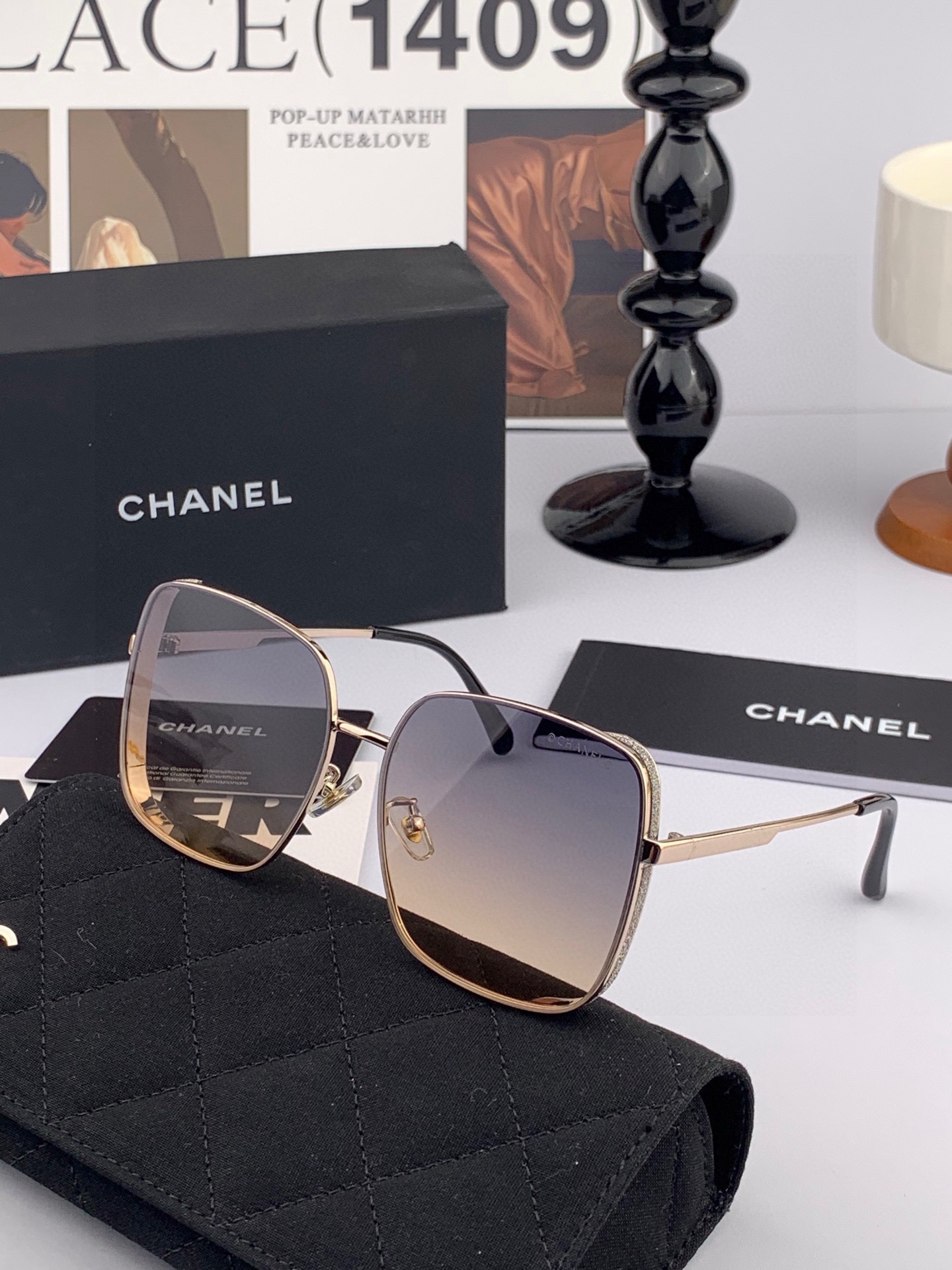 🔺 【香奈儿-尼龙偏光太阳镜】2025开春新款 潮流爆款 时尚多边形偏光太阳镜 高品质 佩戴舒适 网红潮