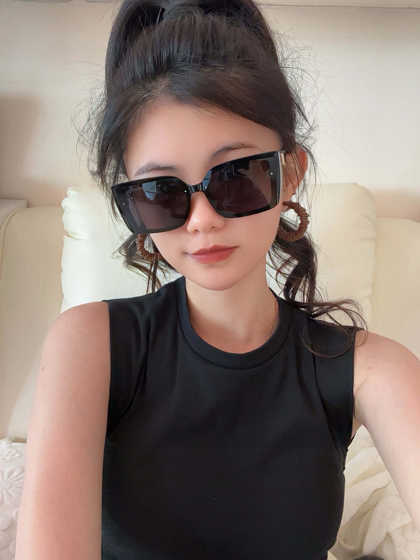 【TR偏光系列】lv大框太阳镜墨镜经典的方框设计，不挑脸型，无论搭配大衣还是连衣裙都非常显气质偏光镜片预