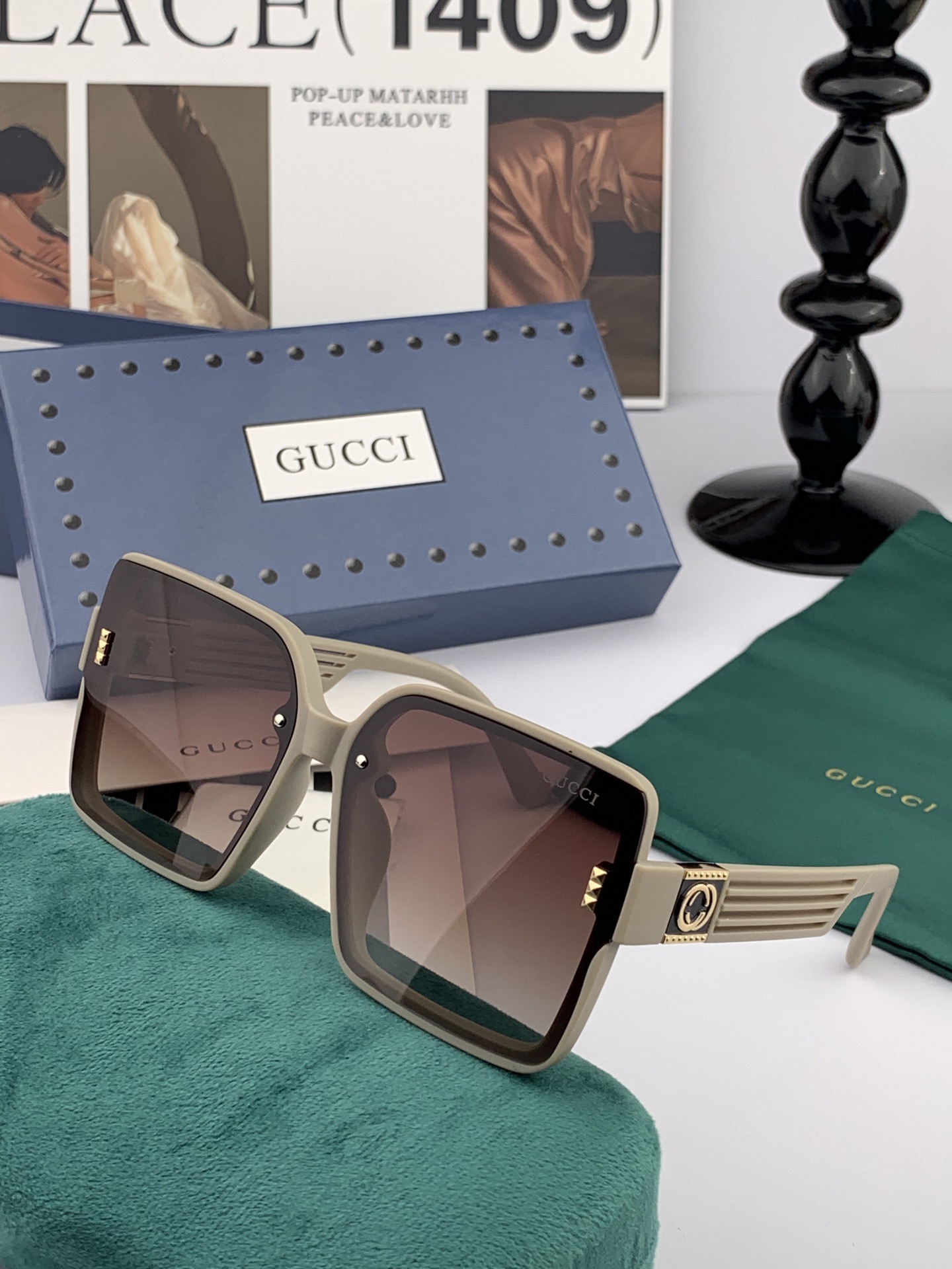 2025新款！新款出货！女士高清加厚偏光太阳镜🕶️ 🎉💍新款GUCCI偏光太阳镜[得意]开车驾驶镜时尚墨