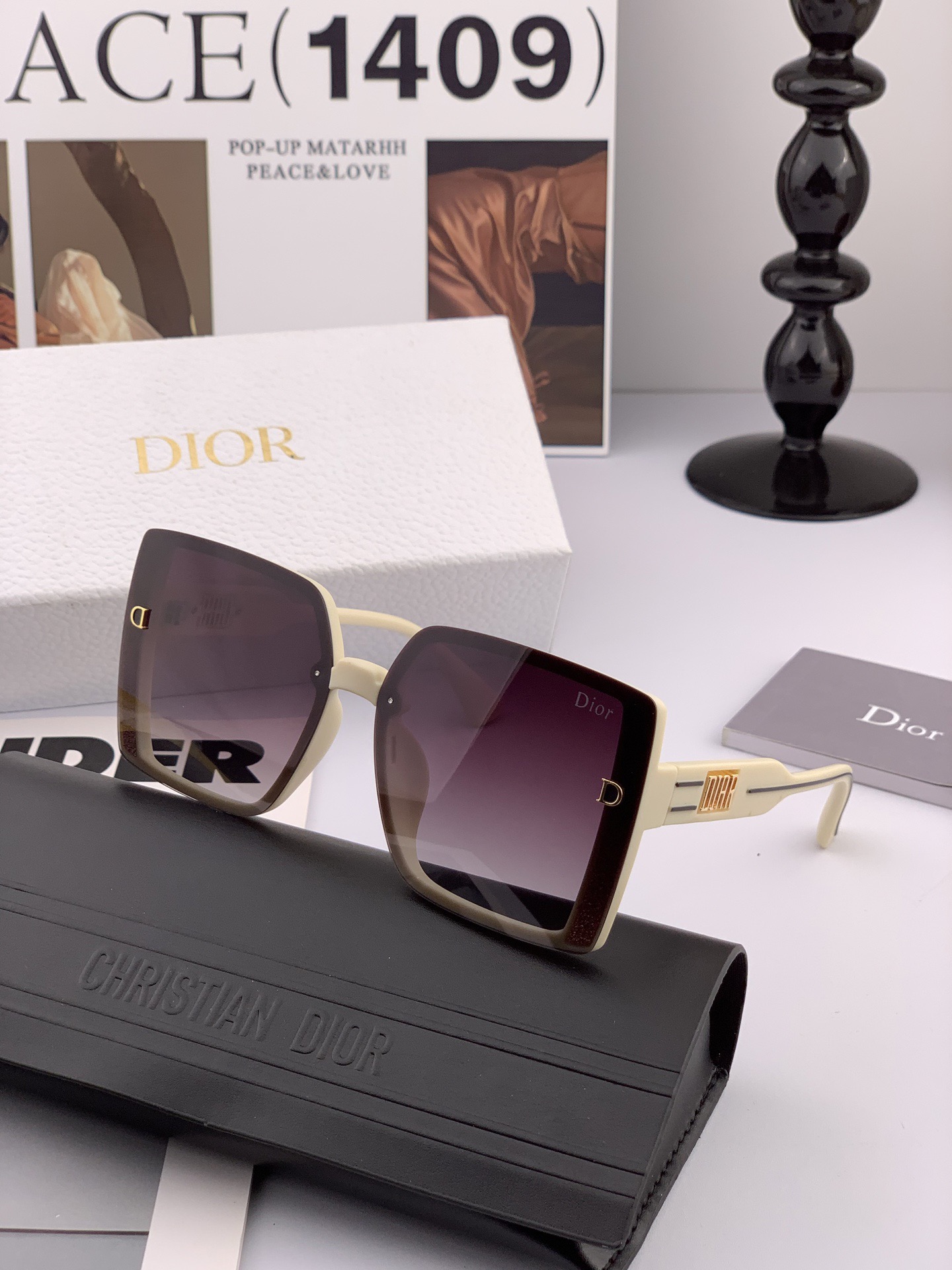 🔺 【DIOR-迪奥】2025开春新款 潮流爆款 时尚方框偏光太阳镜 高品质 佩戴舒适 网红潮款墨镜 型