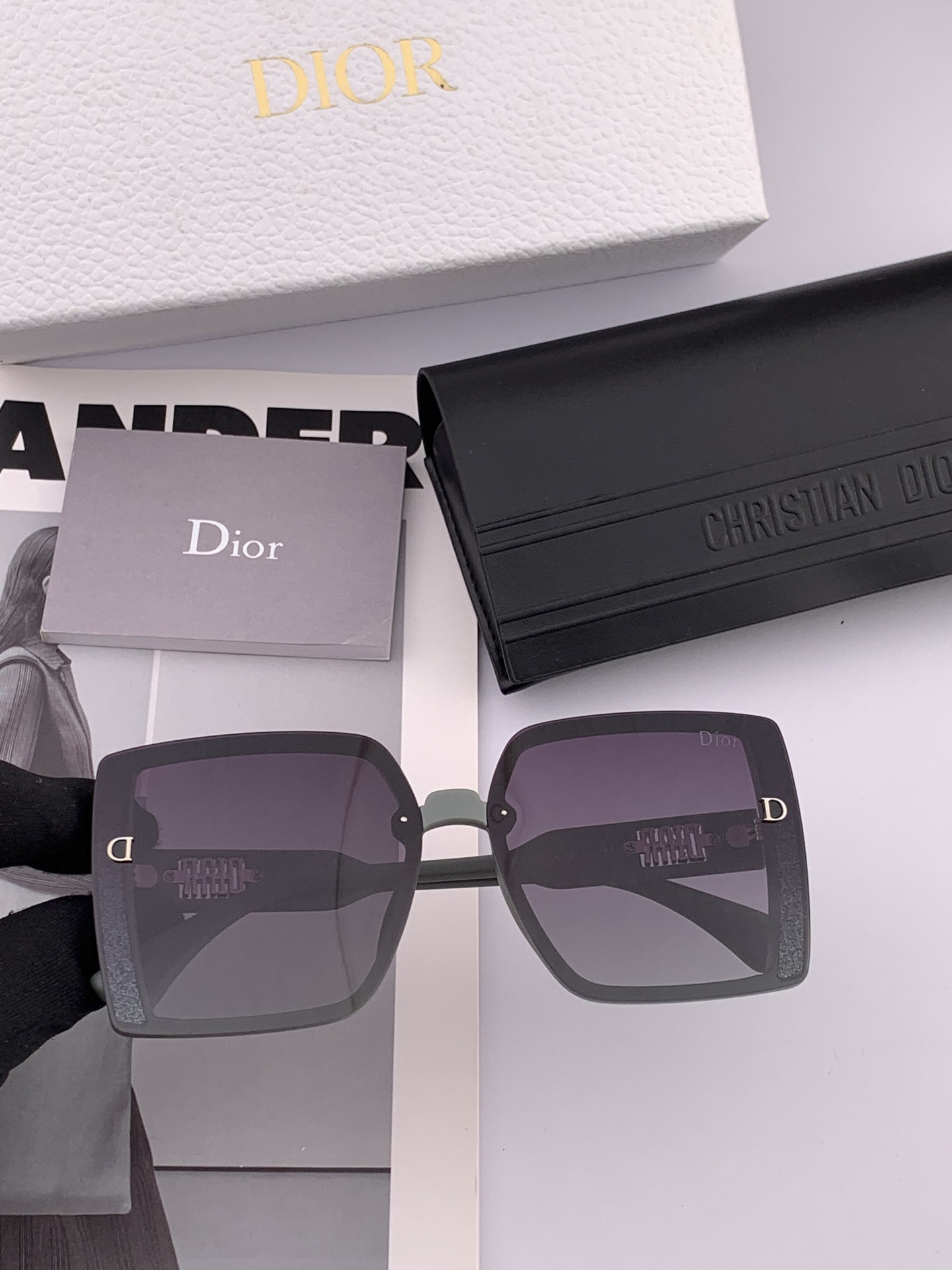 🔺 【DIOR-迪奥】2025开春新款 潮流爆款 时尚方框偏光太阳镜 高品质 佩戴舒适 网红潮款墨镜 型