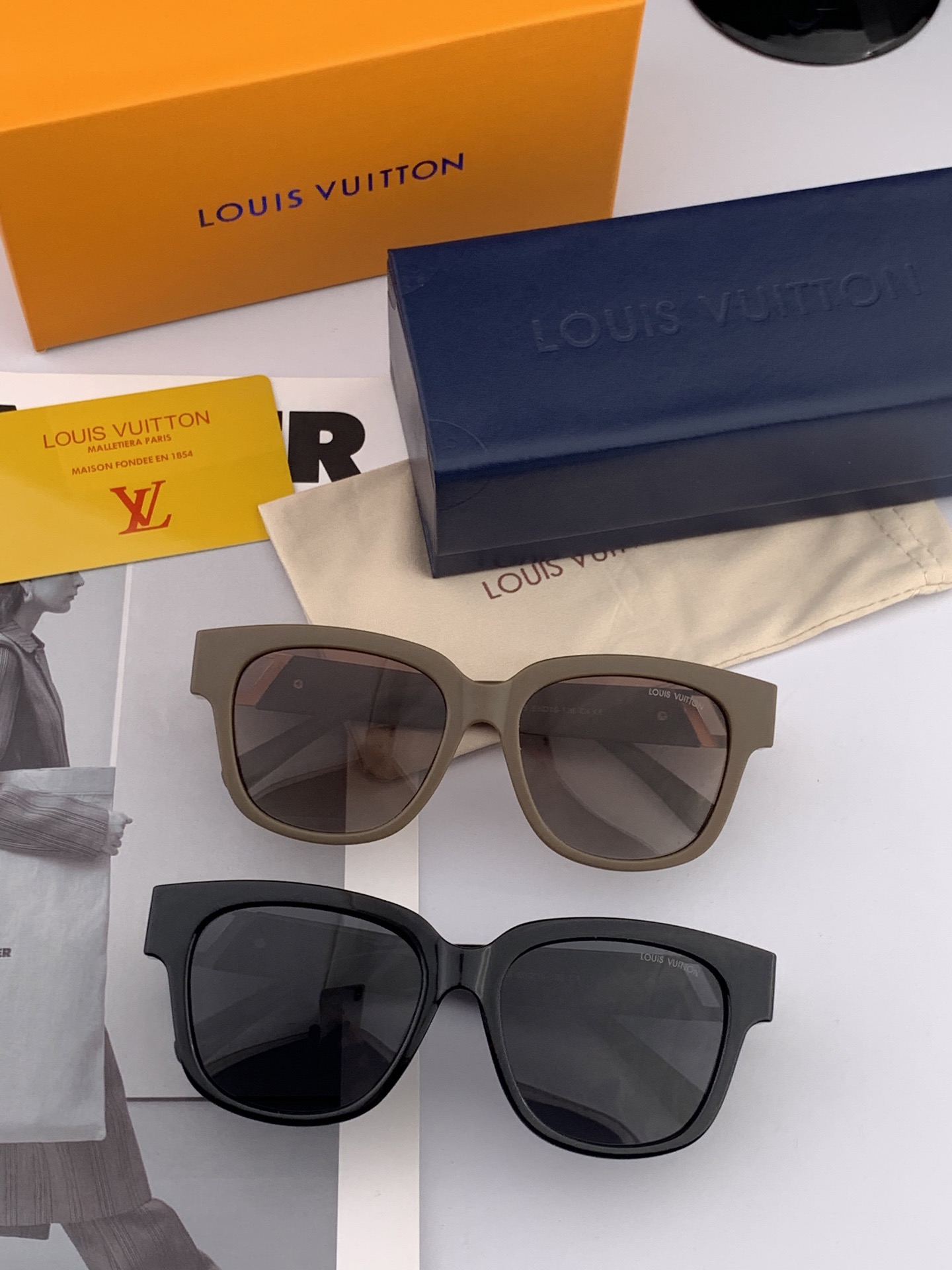 【TR偏光系列】lv大框太阳镜墨镜经典的方框设计，不挑脸型，无论搭配大衣还是连衣裙都非常显气质偏光镜片预