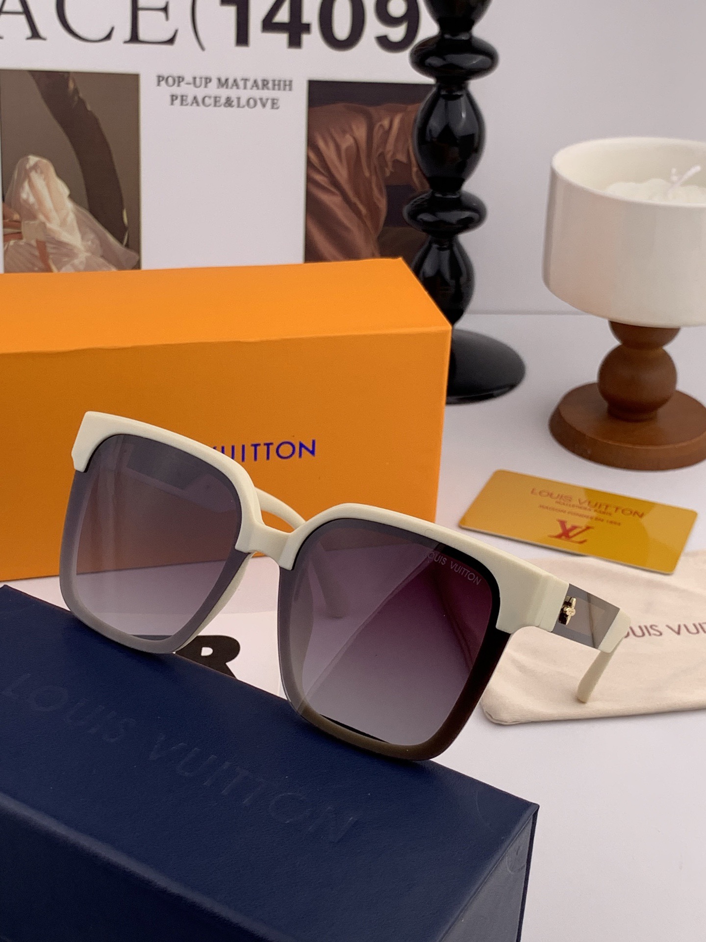 【TR偏光系列】lv大框太阳镜墨镜经典的方框设计，不挑脸型，无论搭配大衣还是连衣裙都非常显气质偏光镜片预