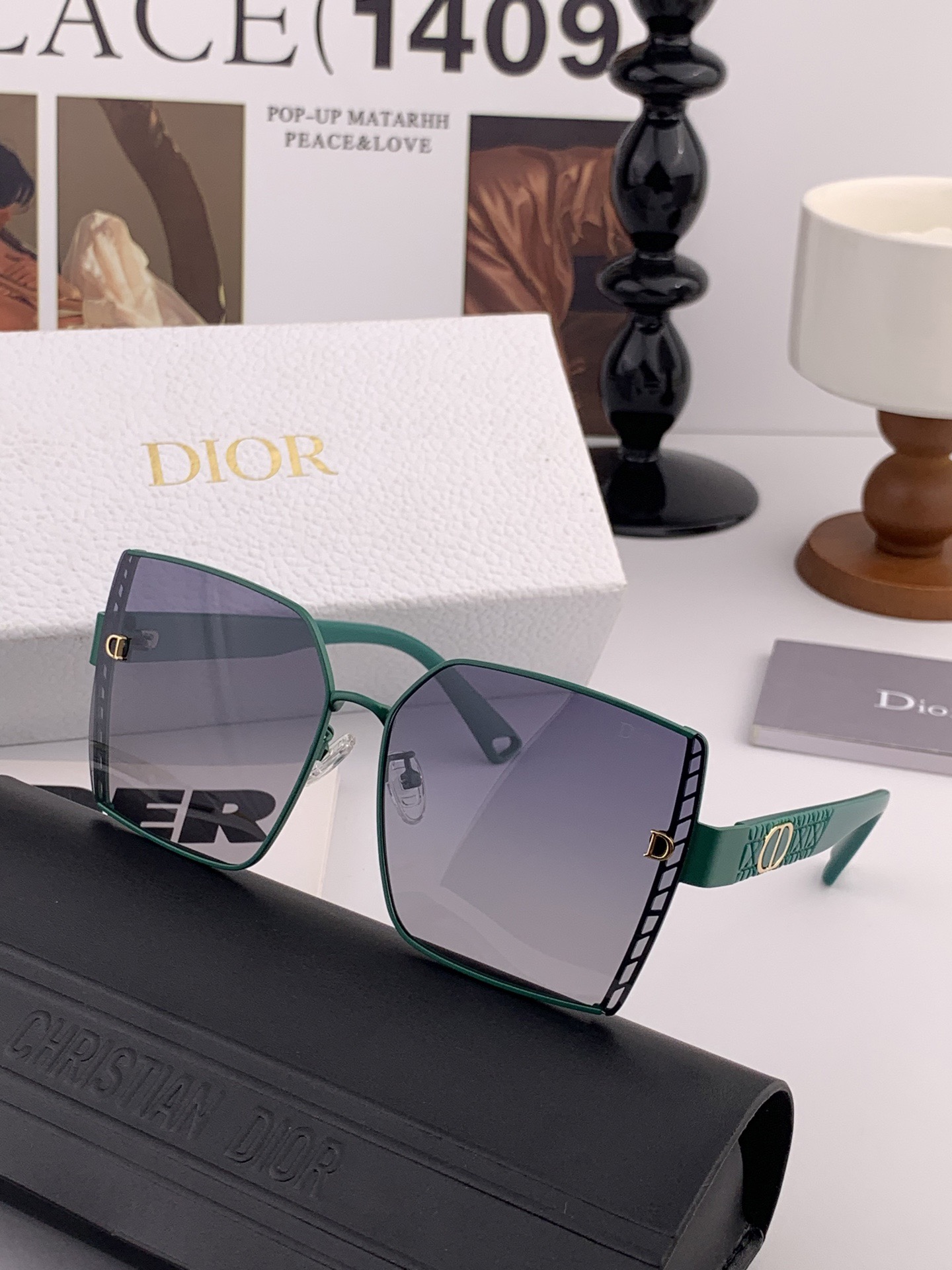 🔺 【DIOR-迪奥】2025开春新款 潮流爆款 时尚方框偏光太阳镜 高品质 佩戴舒适 网红潮款墨镜 女