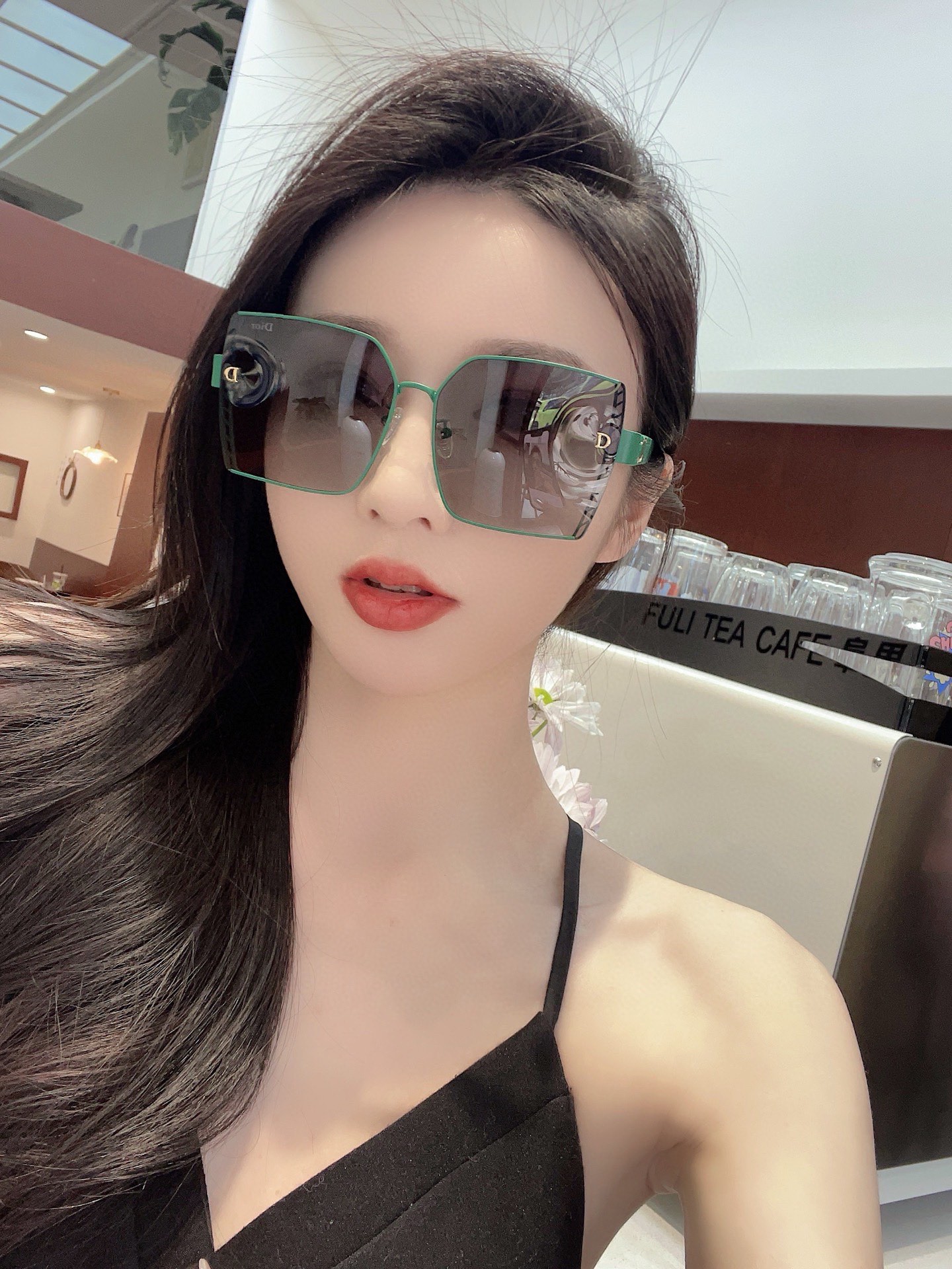 🔺 【DIOR-迪奥】2025开春新款 潮流爆款 时尚方框偏光太阳镜 高品质 佩戴舒适 网红潮款墨镜 女