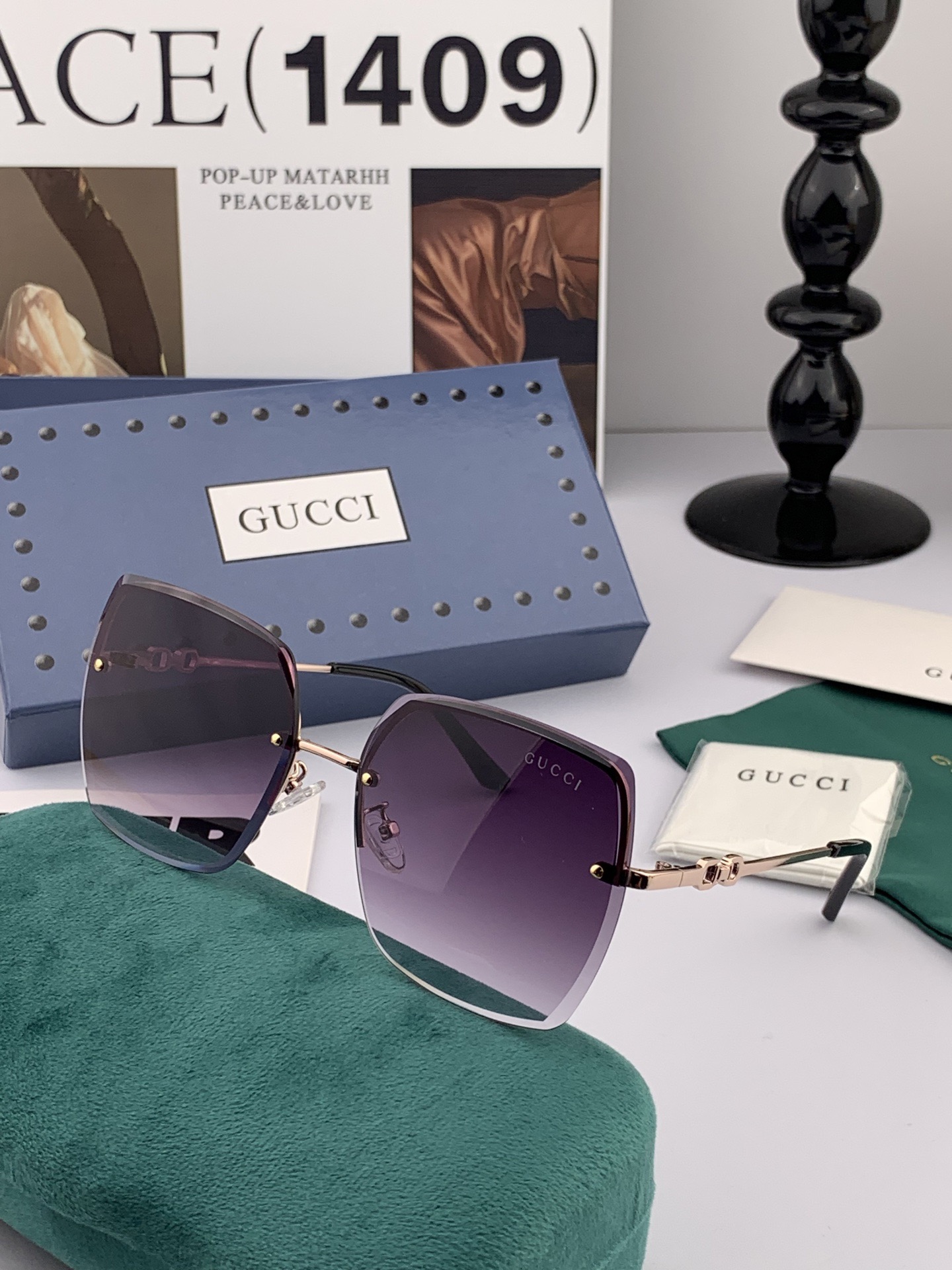 GUCCI-古驰意大利进口🇮🇹2025时尚潮流奢华装饰太阳眼镜 尼龙高清太阳镜明星海报款 超高复杂工艺 