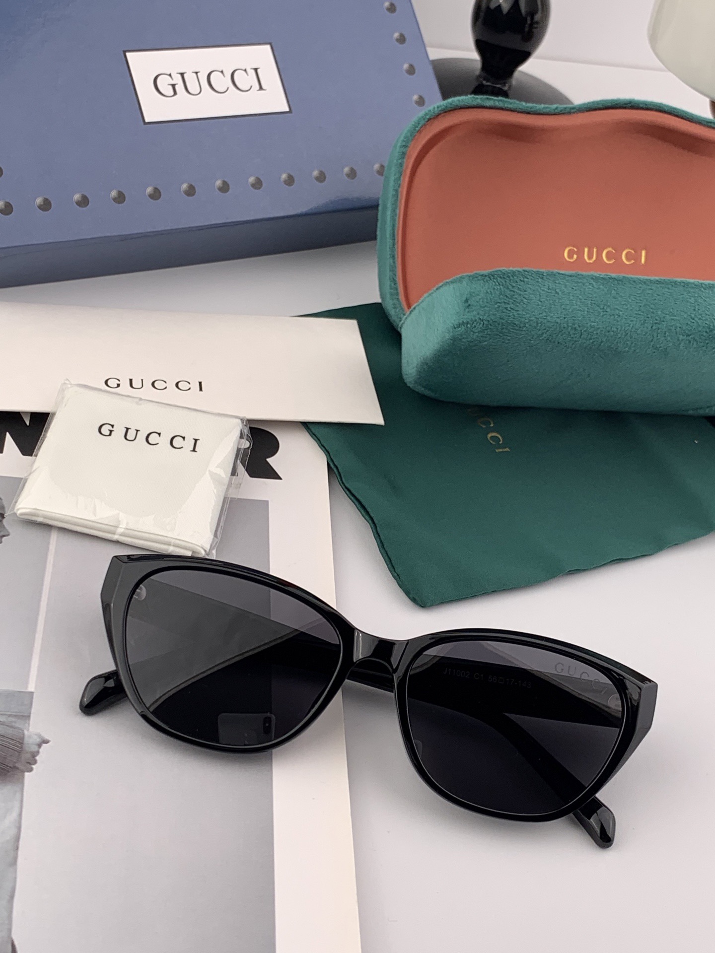 🔺 【GUCCI】2025开春新款 潮流爆款 时尚方框偏光太阳镜 高品质 佩戴舒适 网红潮款墨镜 女士高