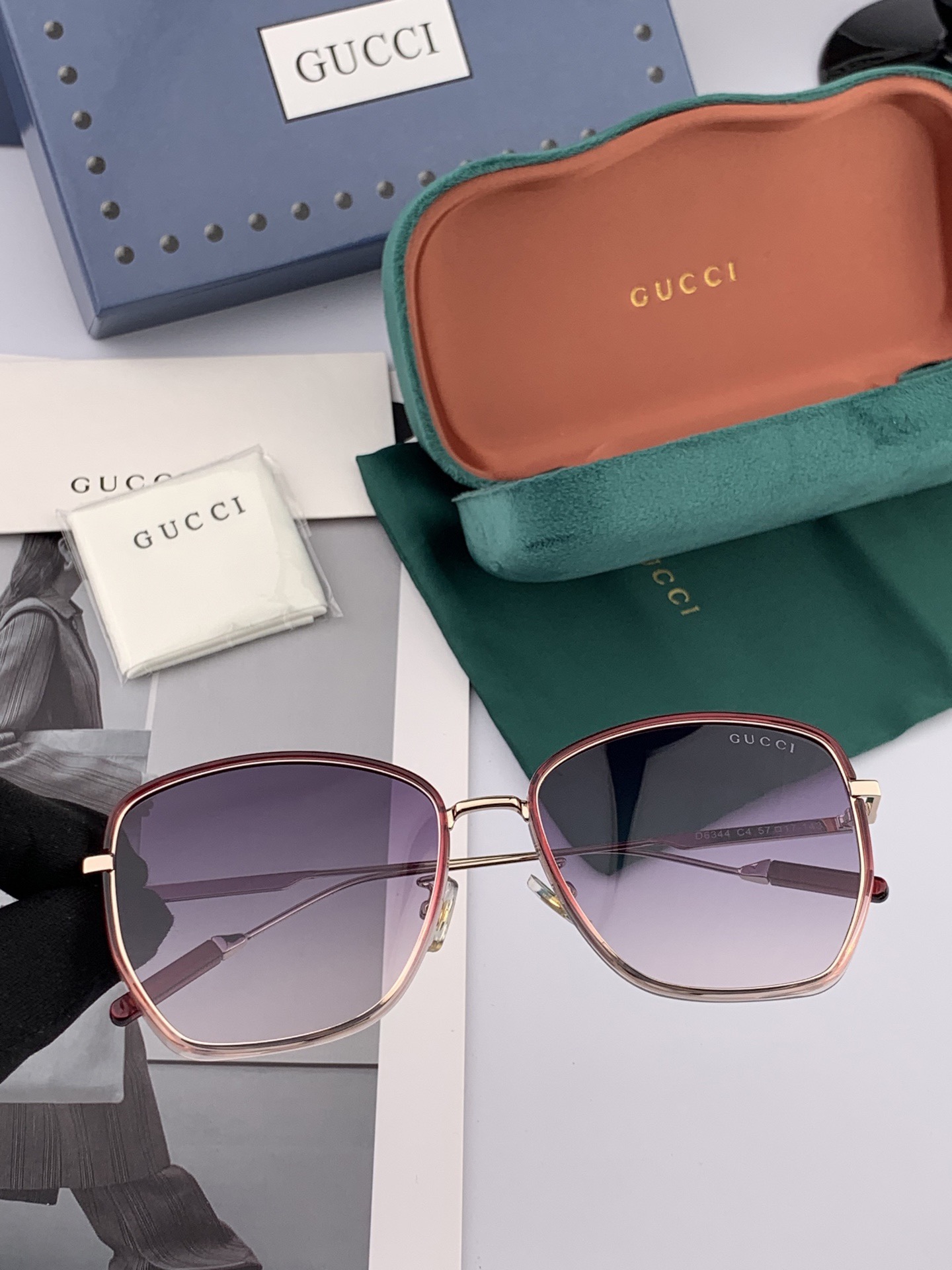 【尼龙偏光系列】GUCCI太阳镜墨圆框设计，不挑脸型，无论搭配大衣还是连衣裙都非常显气质偏光镜片预防紫外