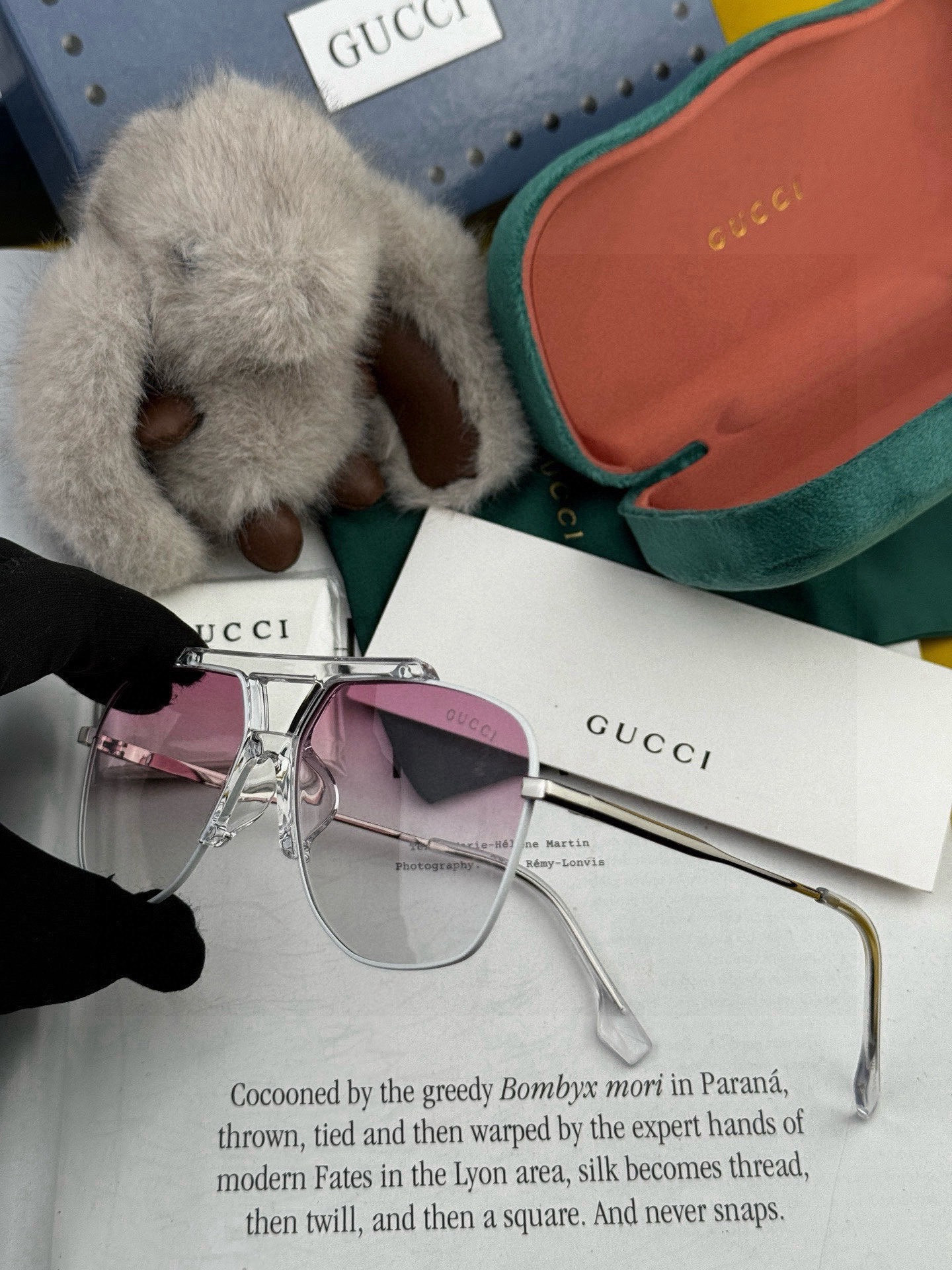 🔺 【GUCCI】开春新款 潮流爆款 时尚方框偏光太阳镜 高品质 佩戴舒适 网红潮款墨镜 女士高清尼龙偏